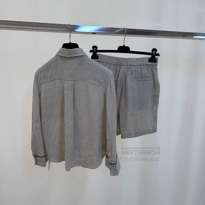Brunello Cucinelli Brunello Cucinelli Linen set top and shorts Size XS / US 0-2 / IT 36-38 - 2 Thumbnail