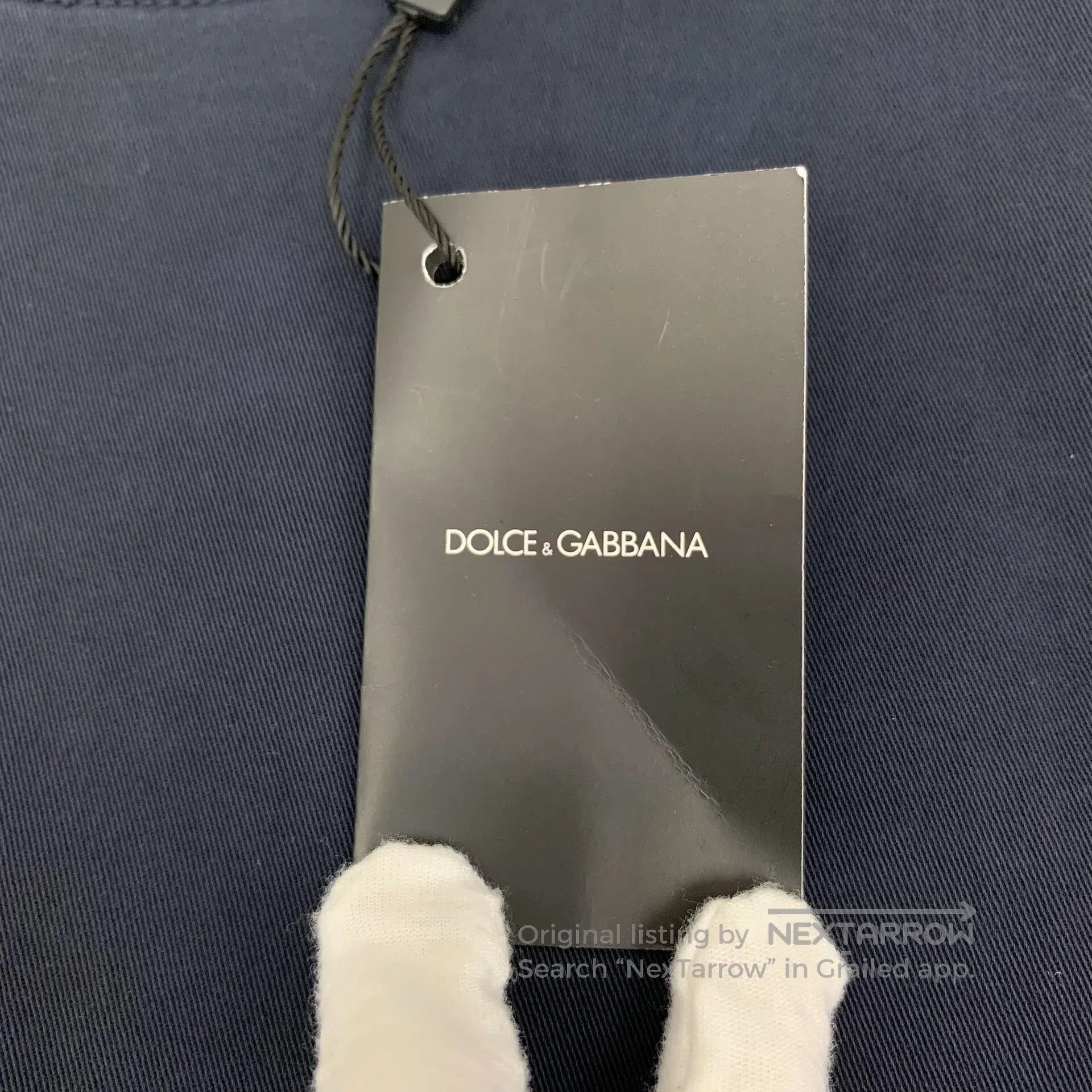 Dolce & Gabbana Dolce Gabbana Dark Blue Crown Bee Embroidered Cotton Casua Size US 28 / EU 44 - 8 Thumbnail