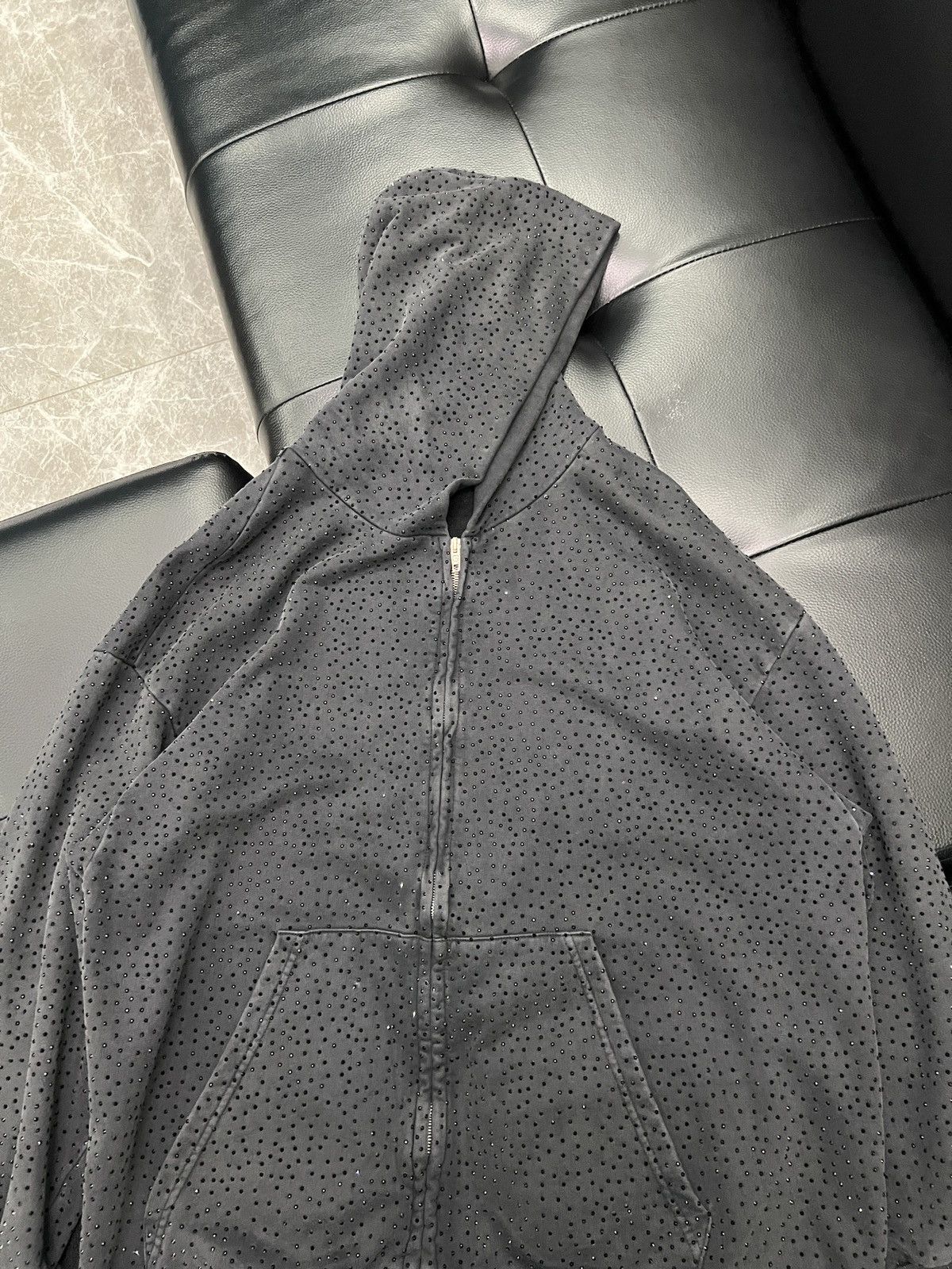 Balenciaga Balenciaga SS23 Runway “Mud” Crystal Zip Hoodie Size US M / EU 48-50 / 2 - 3 Thumbnail