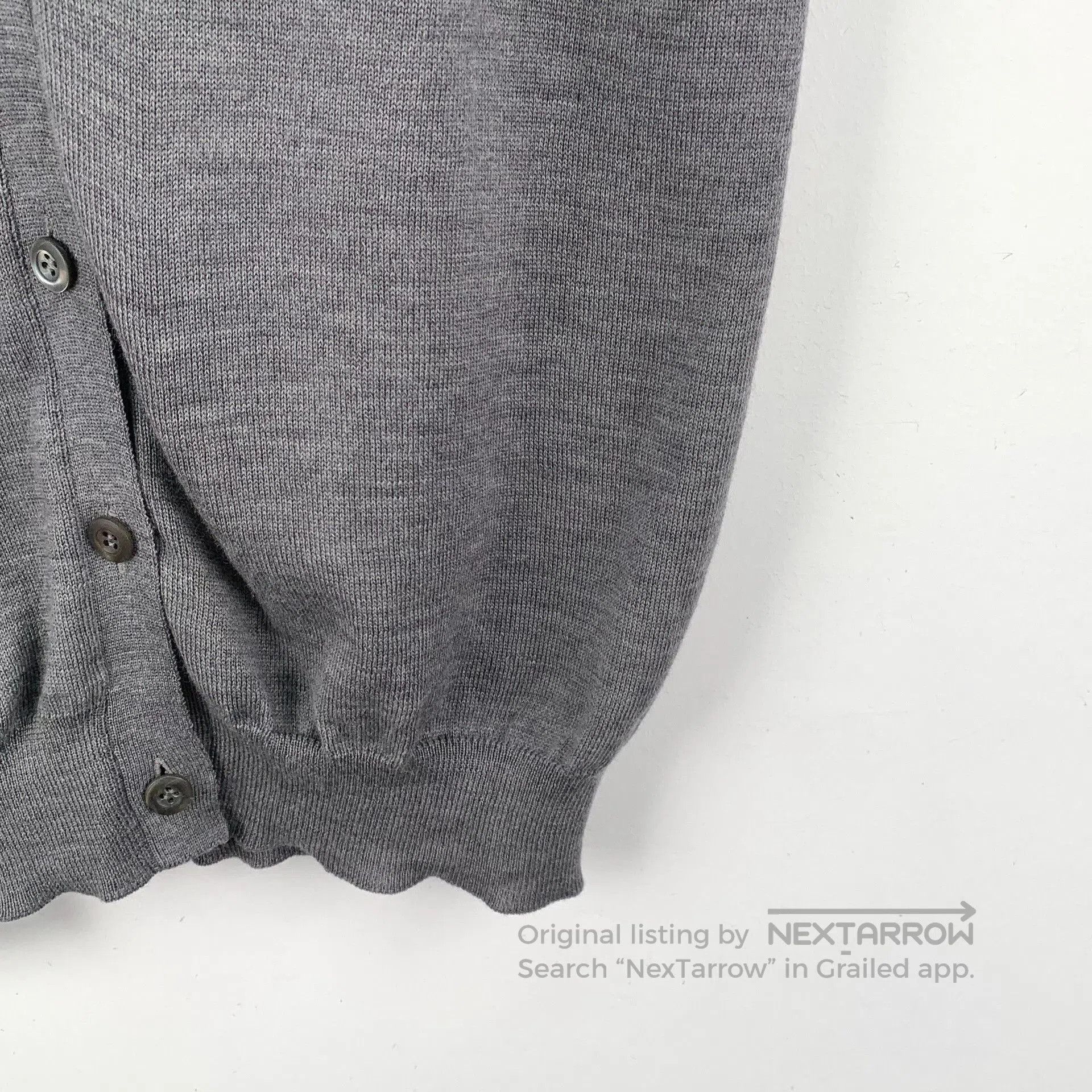 Miu Miu Miu Miu 22 Dark Gray Logo Wool Cardigan. Size L / US 10 / IT 46 - 4 Thumbnail