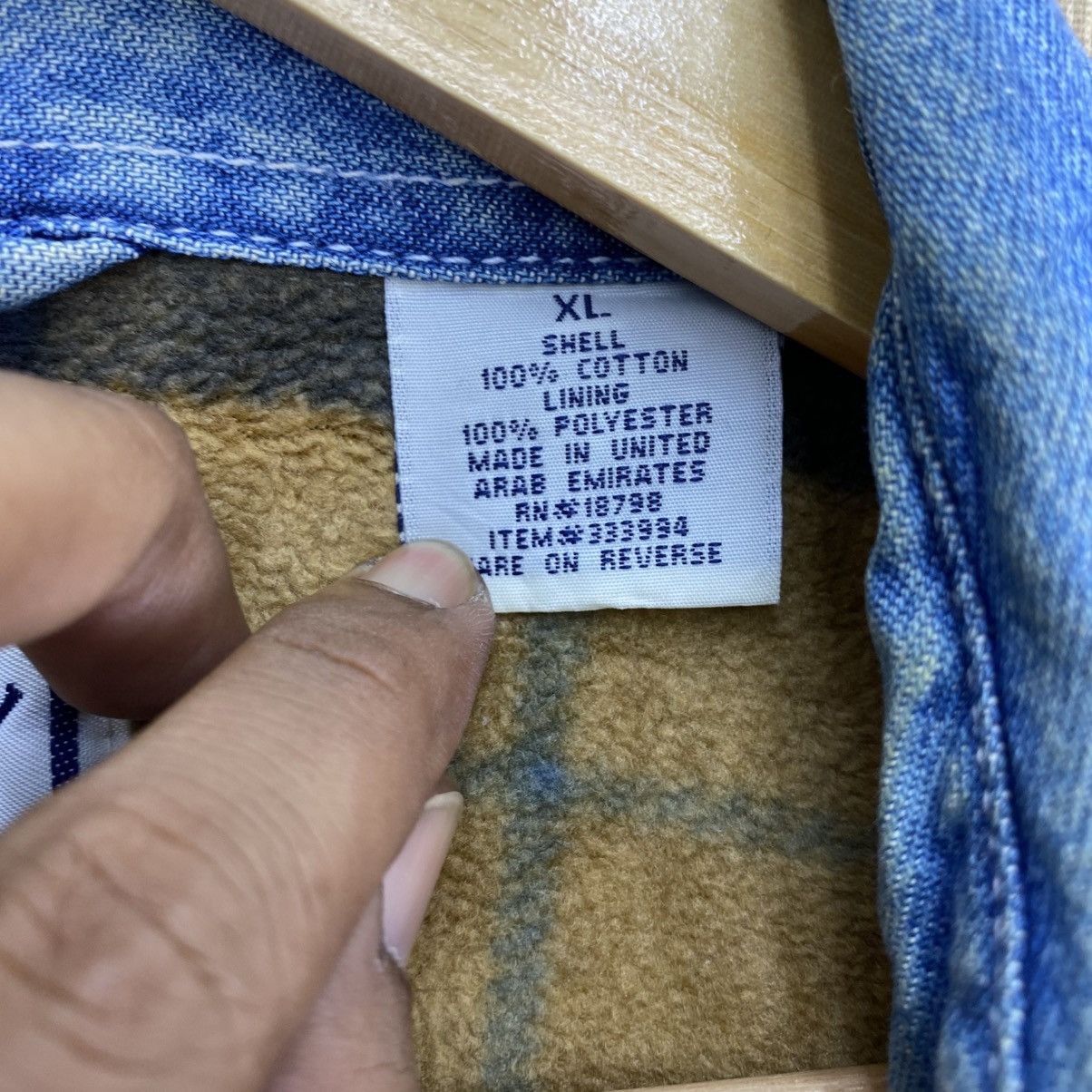 American Apparel 🫶Vintage america blue fleece lined Denim Shirt Jackey Size US M / EU 48-50 / 2 - 5 Thumbnail