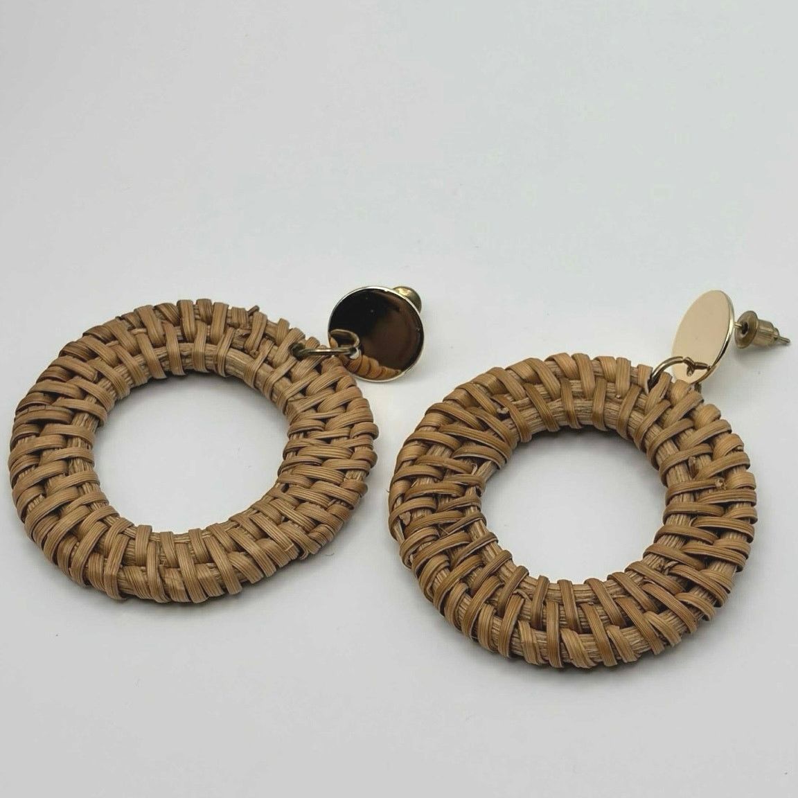 Other Tan Boho Straw Earrings Size ONE SIZE - 3 Thumbnail