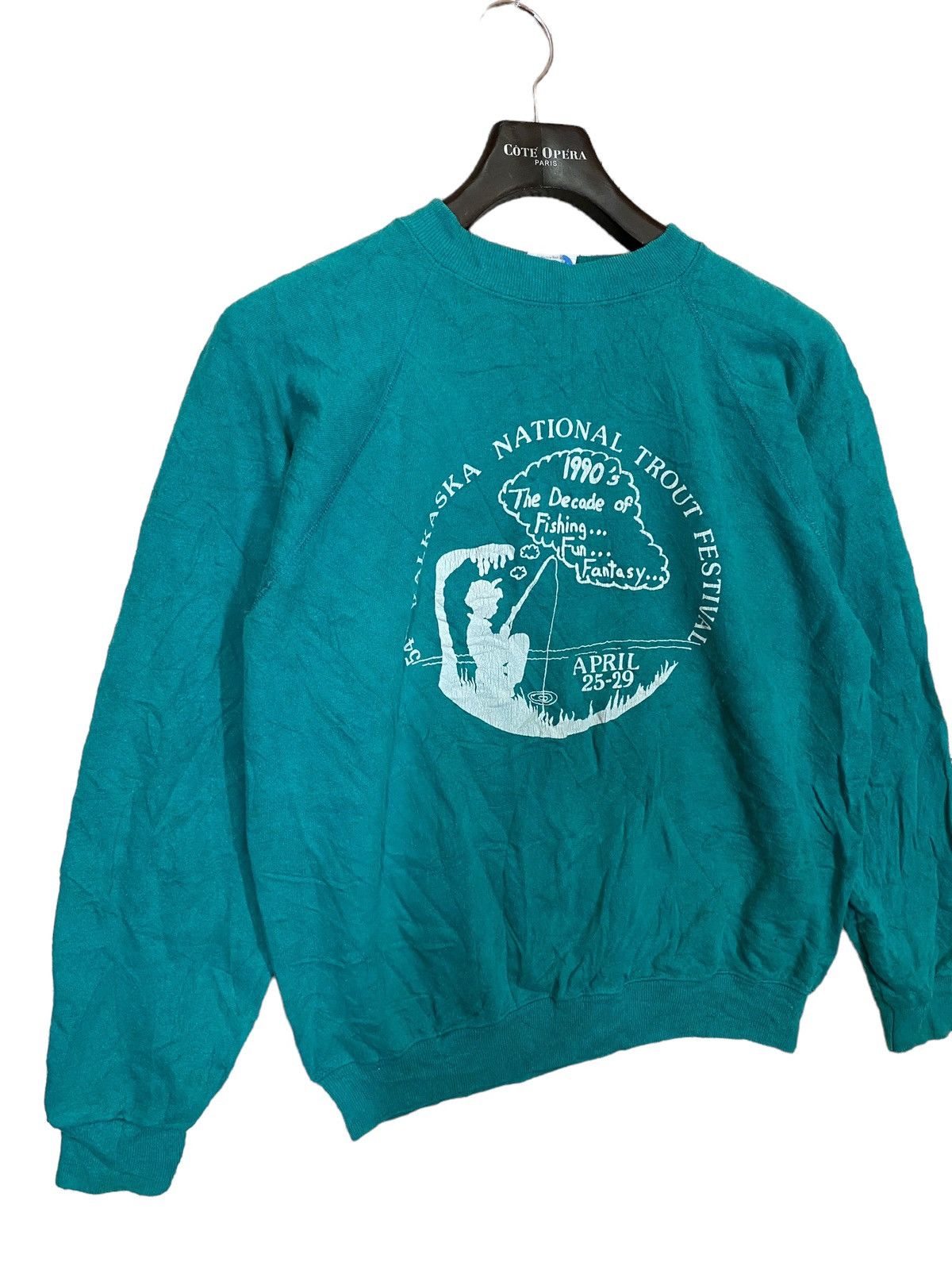 Vintage Vtg 54th kalkaska national trout festival 1990 hanes size L Size US L / EU 52-54 / 3 - 3 Thumbnail