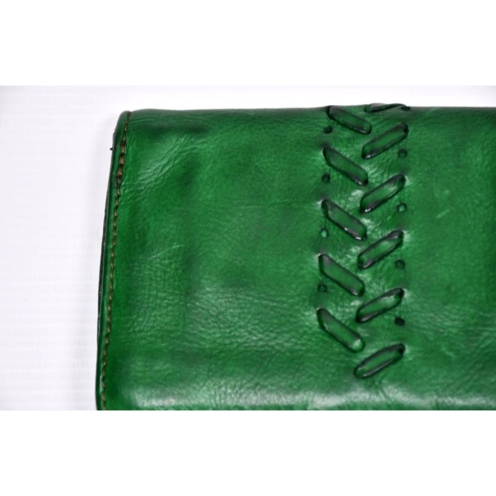 Campomaggi Campomaggi Wallet Emerald Green Leather Unisex Wallet, Green Leather, Studded, 15 cm x 10 cm, Italy, Campomaggi, 100% Leather, Excellent Like New Size ONE SIZE - 6 Thumbnail