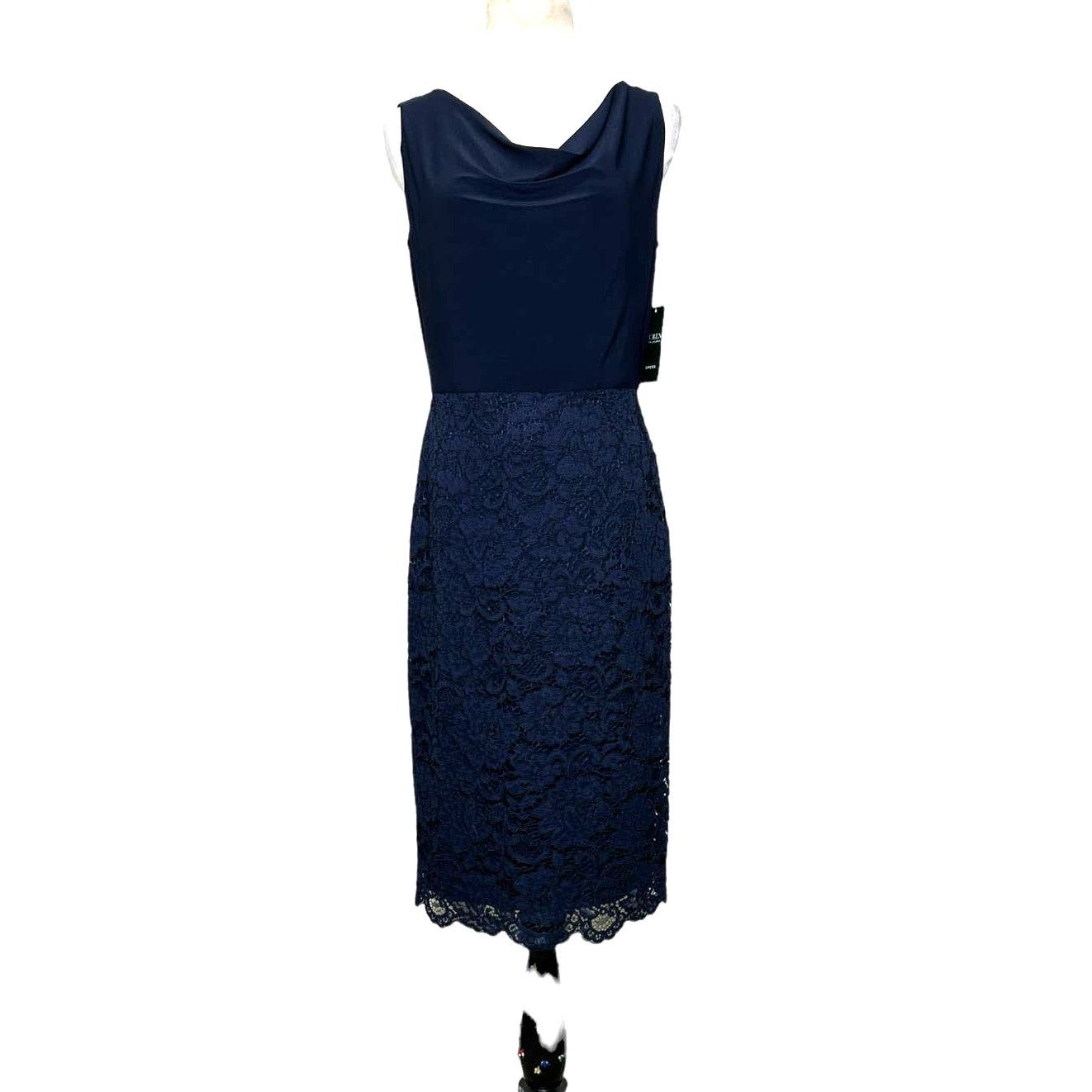 Ralph Lauren Ralph Lauren navy blue lace detail skirt cocktail dress 2 Size XS / US 0-2 / IT 36-38 - 11 Thumbnail