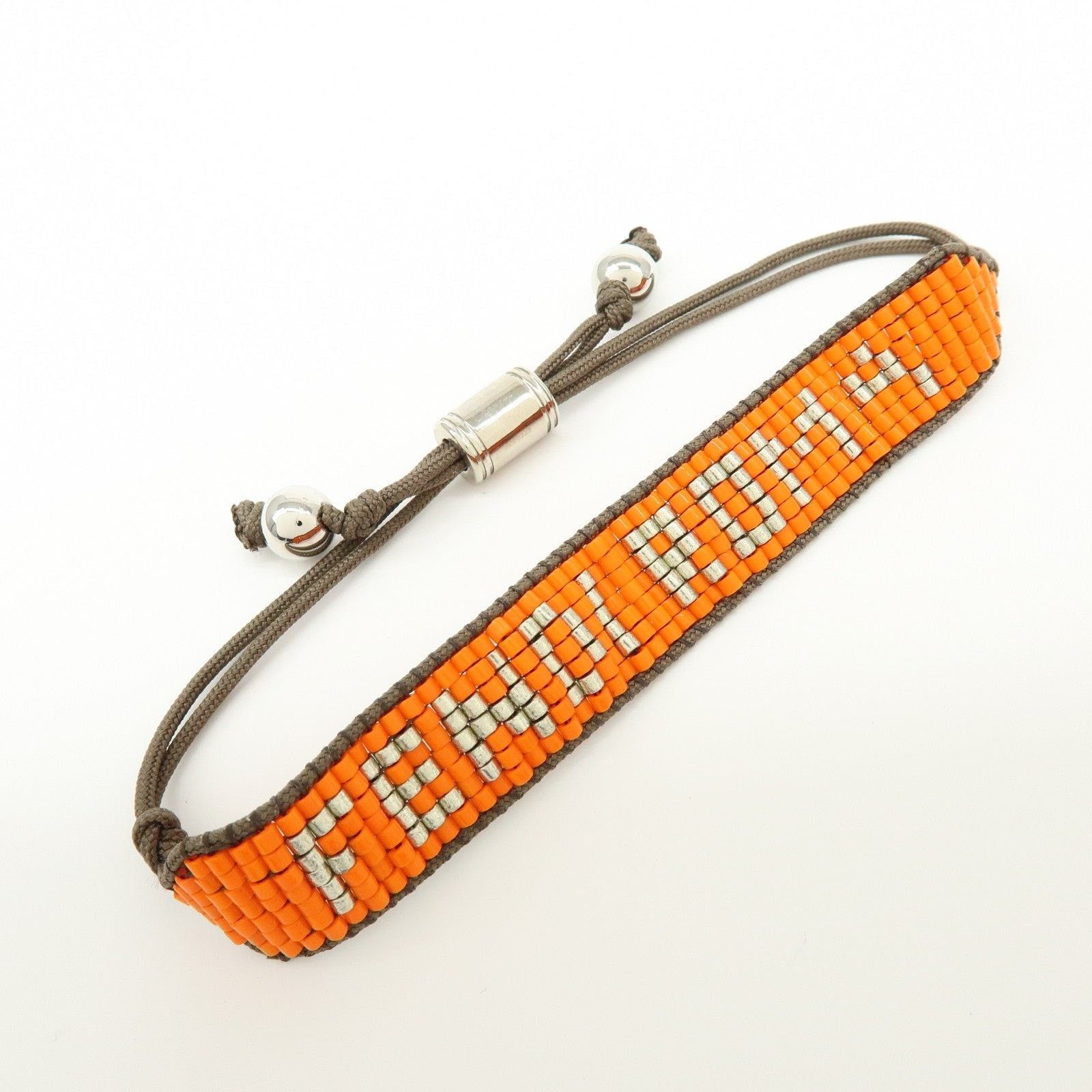 Fendi Fendi Code Beads Nylon Bracelet Orange Size ONE SIZE - 2 Thumbnail