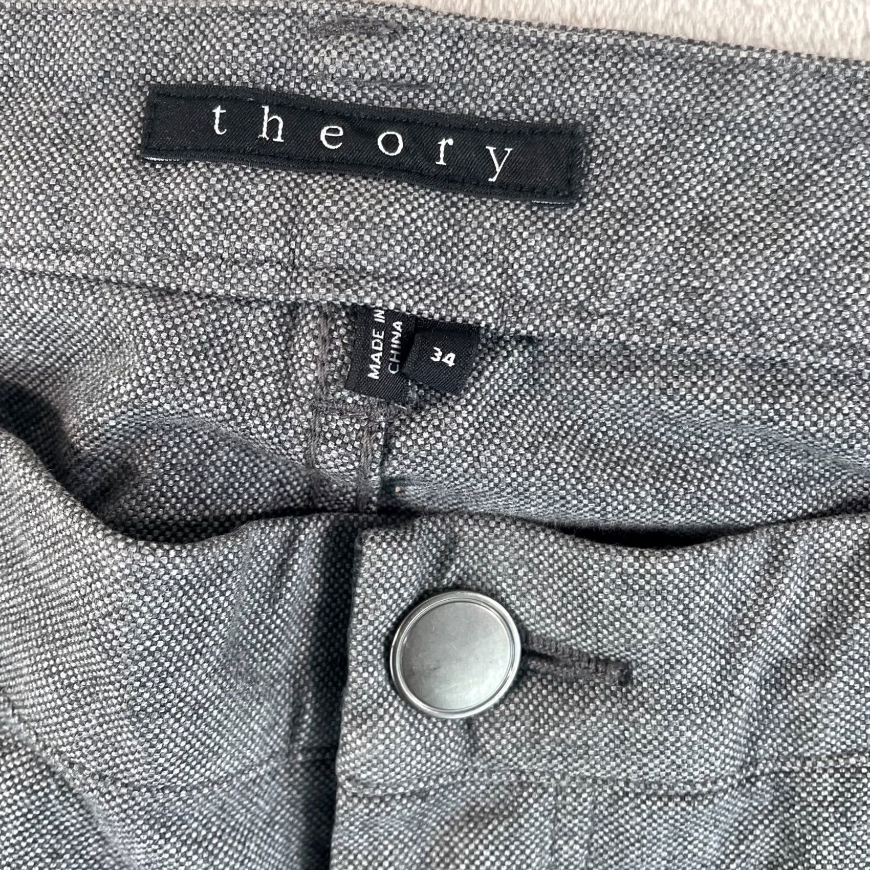 Theory THEORY Haydin Jeans Men 34x33 Grey Five Pocket Button Fly Designer Slim Straight Denim pants Size US 34 / EU 50 - 2 Thumbnail