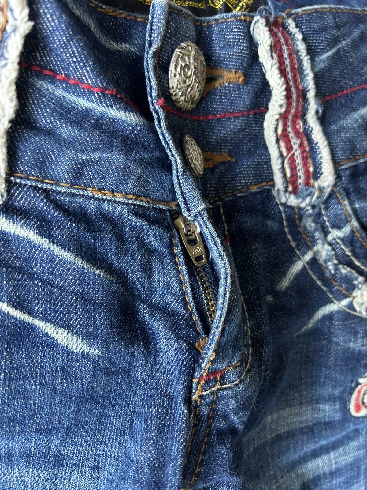 Ed Hardy Red Pepper Flower Bootcut Jeans Size 30" / US 8 / IT 44 - 11 Thumbnail