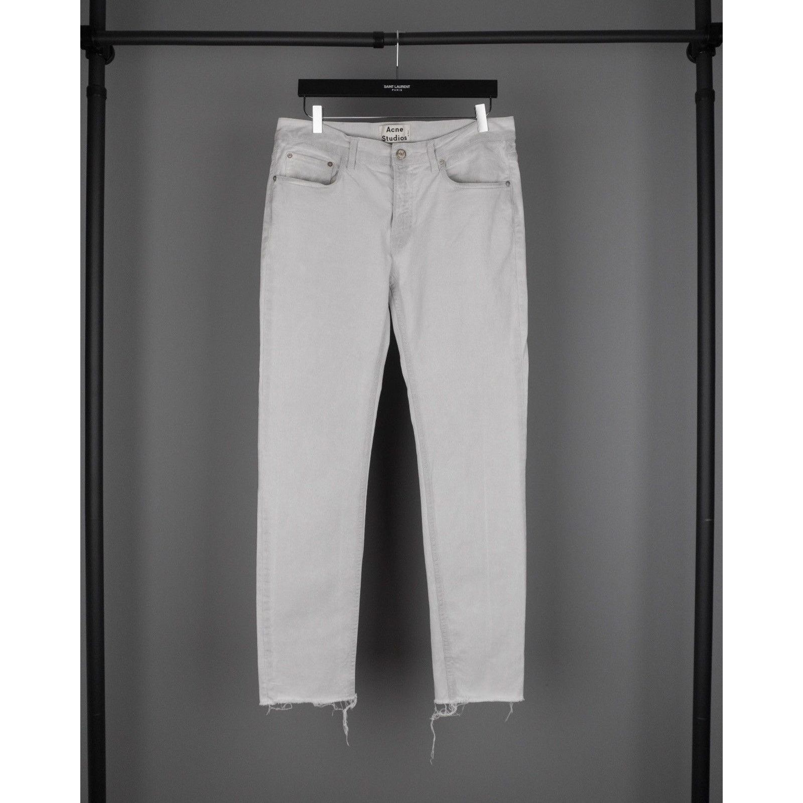 Acne Studios Acne studios grey bleached washed denim jeans pants Size US 34 / EU 50 - 1 Thumbnail