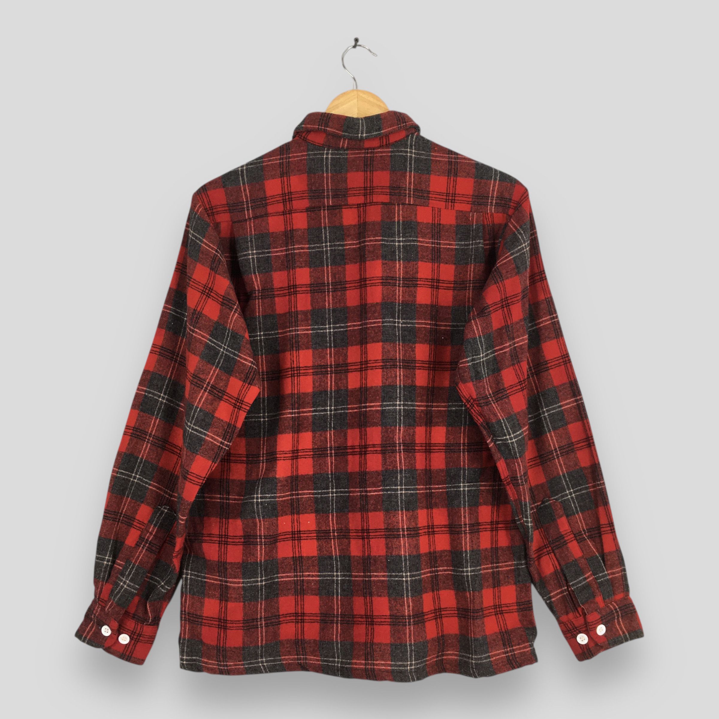 Vintage Vintage 1980s Tartan Checkered Red Flannel Shirt Medium Size US M / EU 48-50 / 2 - 6 Thumbnail