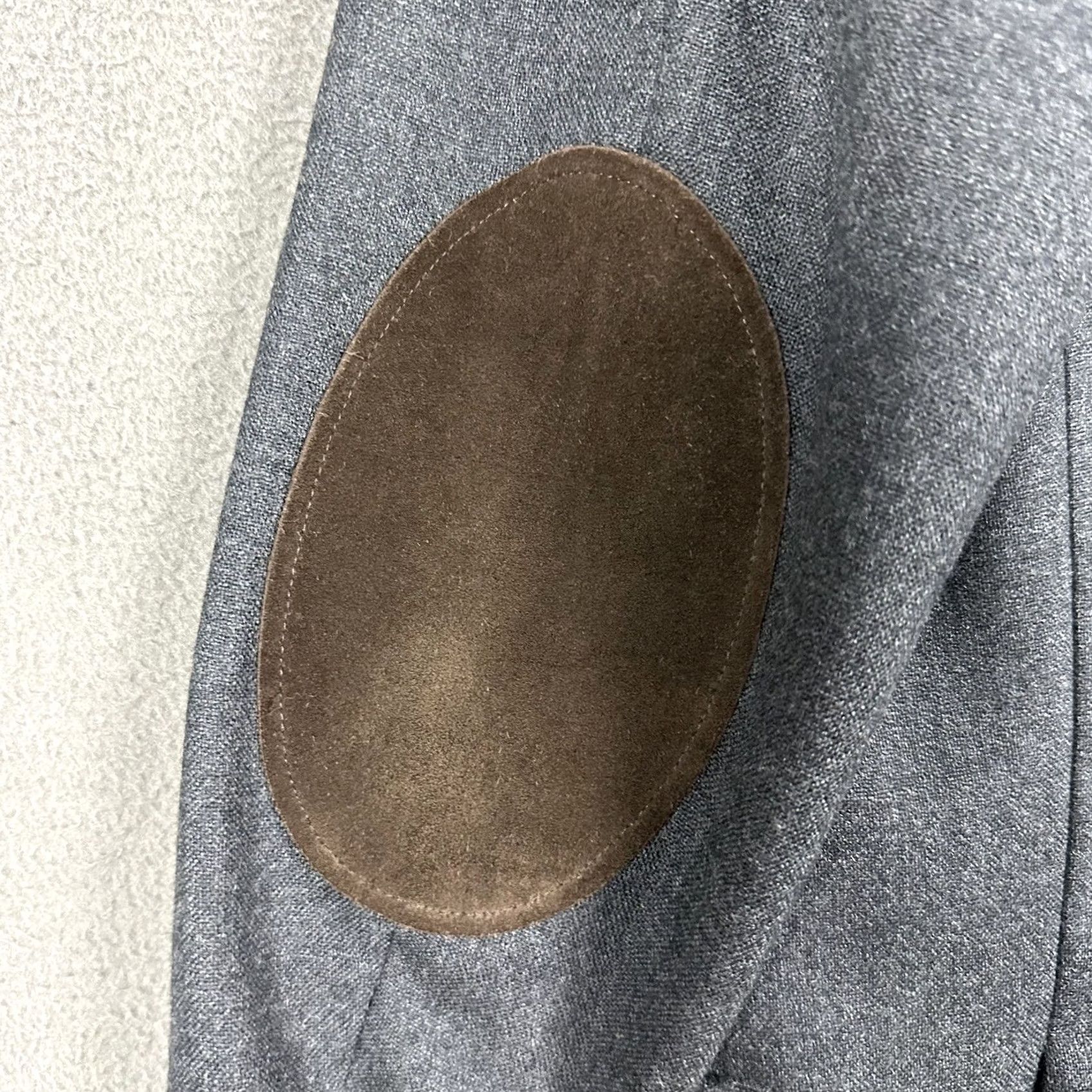 Vintage Fusaro Sport Coat Mens 50 Gray Wool Blazer Jacket Notch Lapel Three-Button Single-Breasted Regular Fit Size 40R - 4 Thumbnail