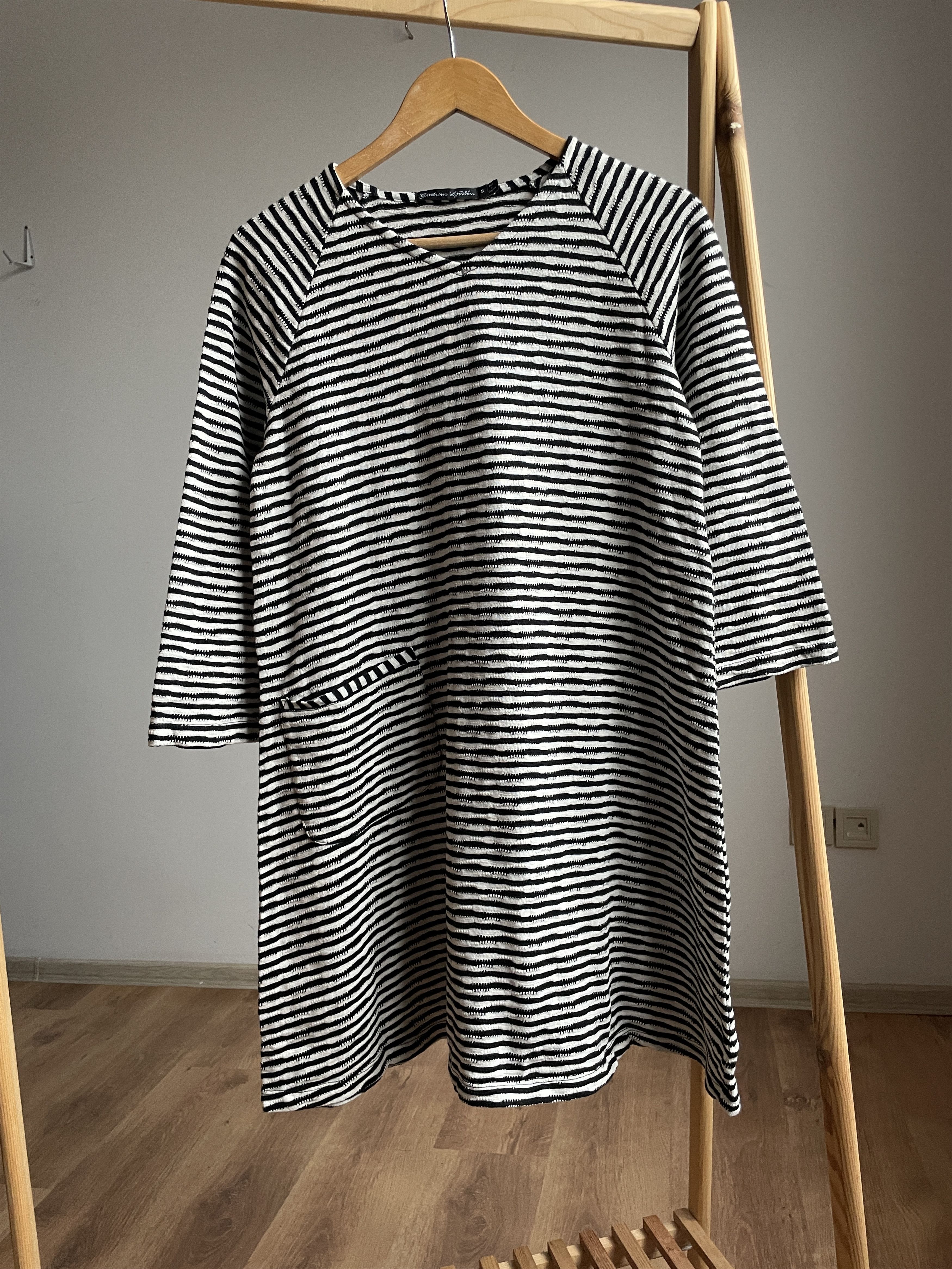 Gudrun Sjoden Gudrun Sjoden Striped Cotton Knitted Midi Tunic Dress Size S / US 4 / IT 40 - 1 Thumbnail