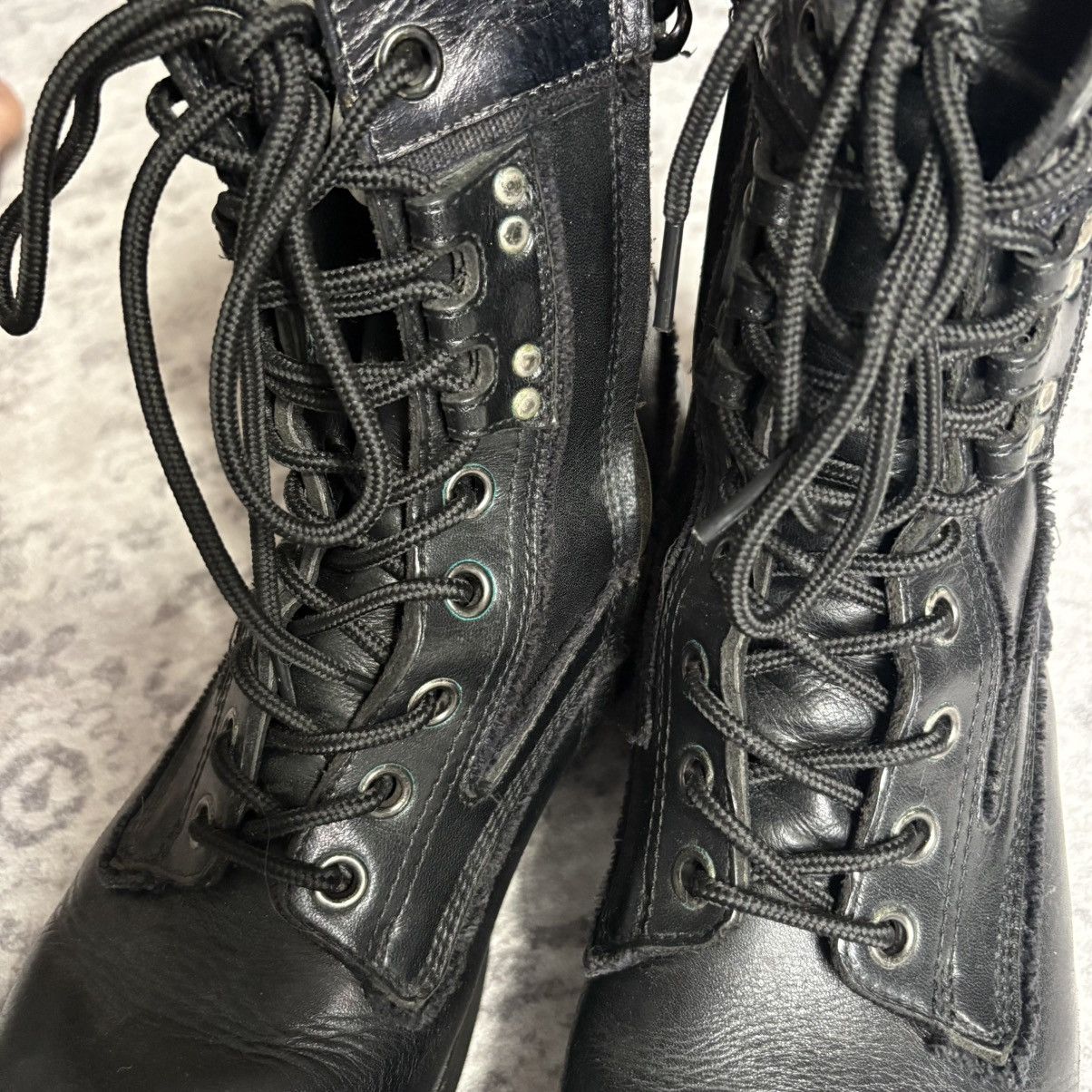 Roen Roen by Hiromu Takahara Leather Combat Boots | Size 42 Size US 9.5 / EU 42-43 - 4 Thumbnail