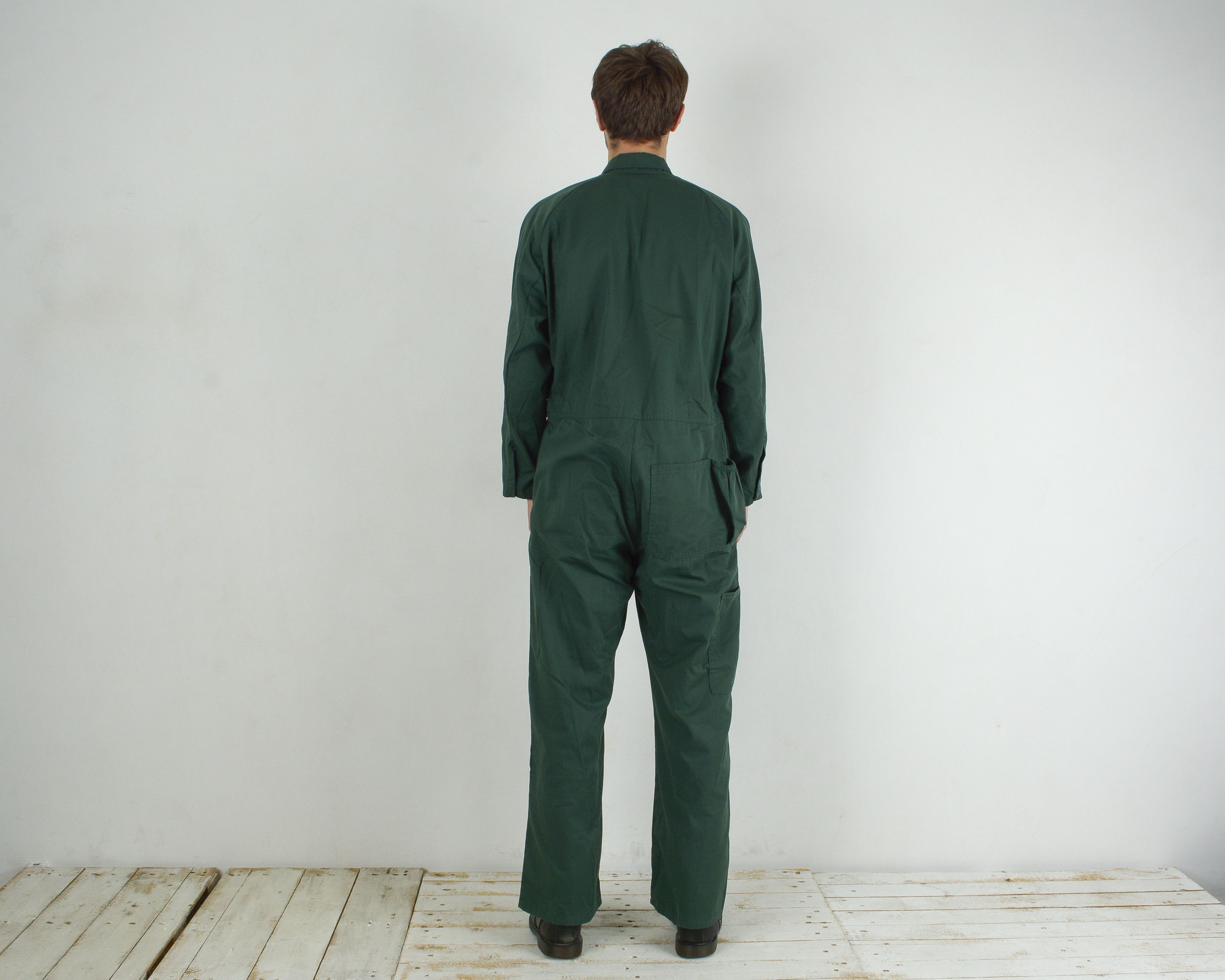 Le Laboureur Hard Yakka M Work Boilersuit Coveralls Snap Up Overalls Size US 34 / EU 50 - 4 Thumbnail