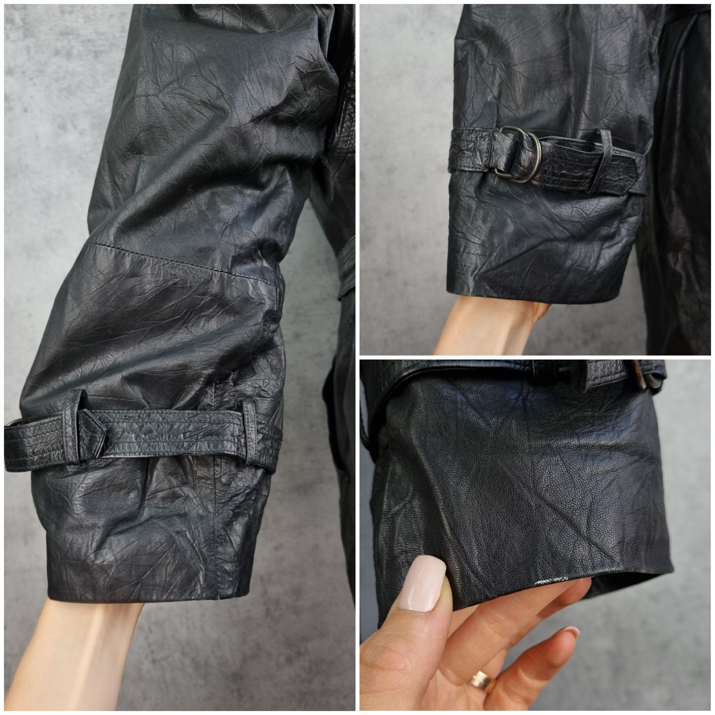 Japanese Brand Unique Double Breasted Long Leather Coat Vintage Trench Size US L / EU 52-54 / 3 - 20 Thumbnail