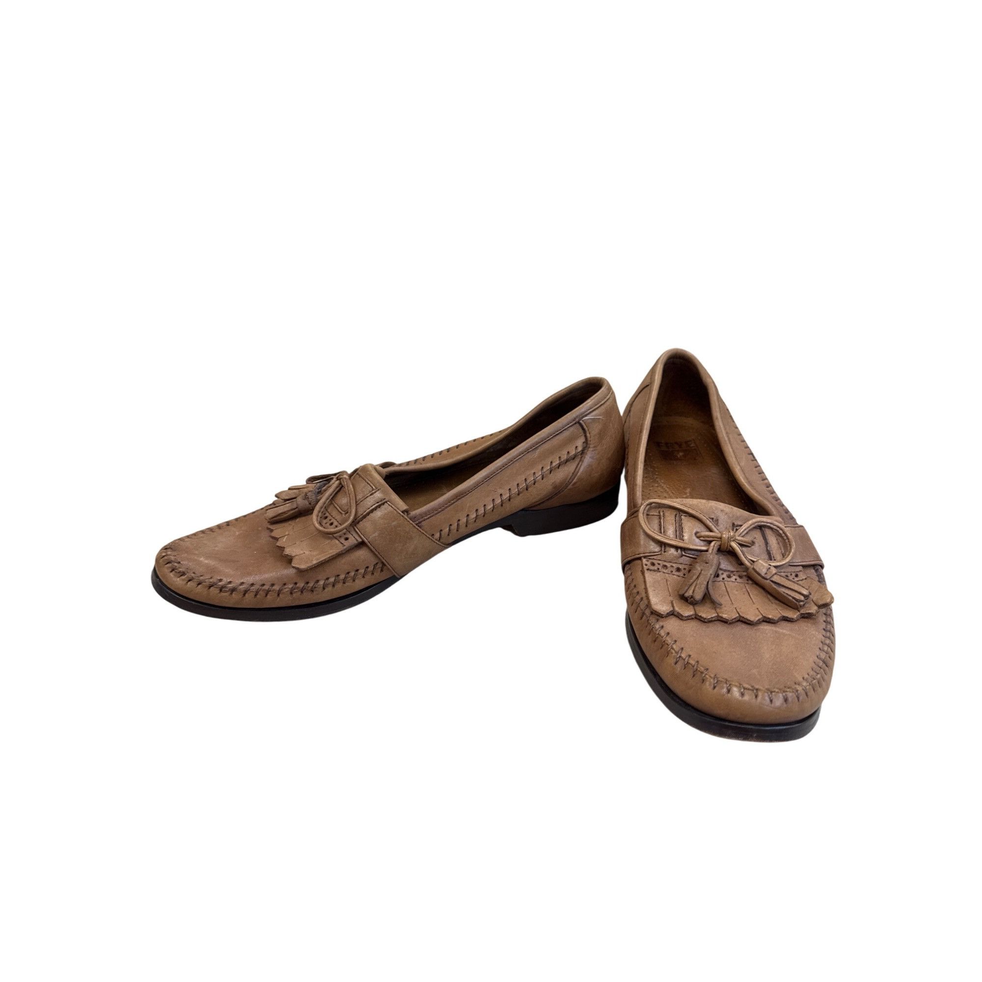 Frye Frye Mens Brown Leather Tassel Slip-On Loafers Size 12D Size US 12 / EU 45 - 2 Thumbnail