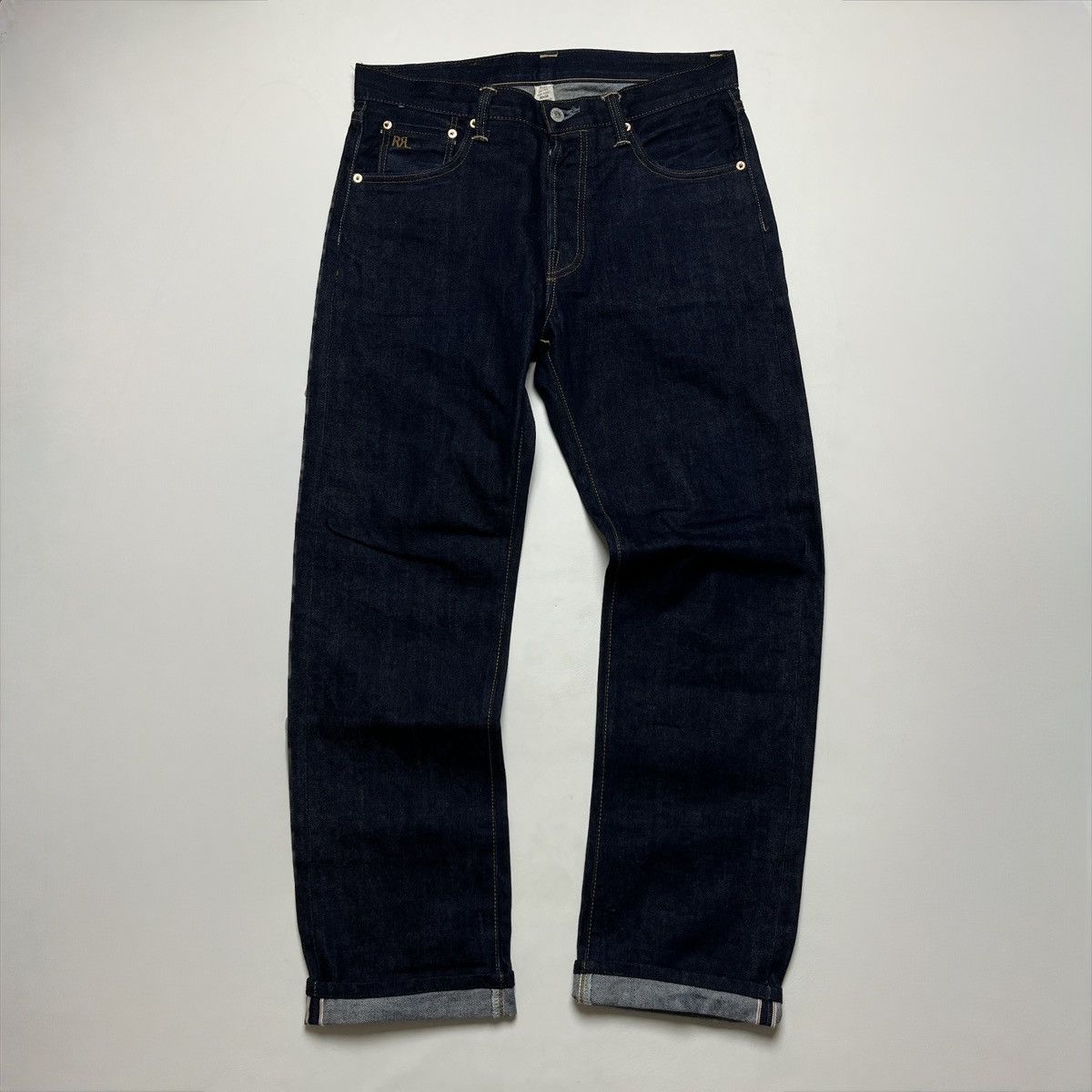RRL Ralph Lauren Ralph Lauren Double RL Raw Denim Selvedge Pants Size US 32 / EU 48 - 1 Thumbnail