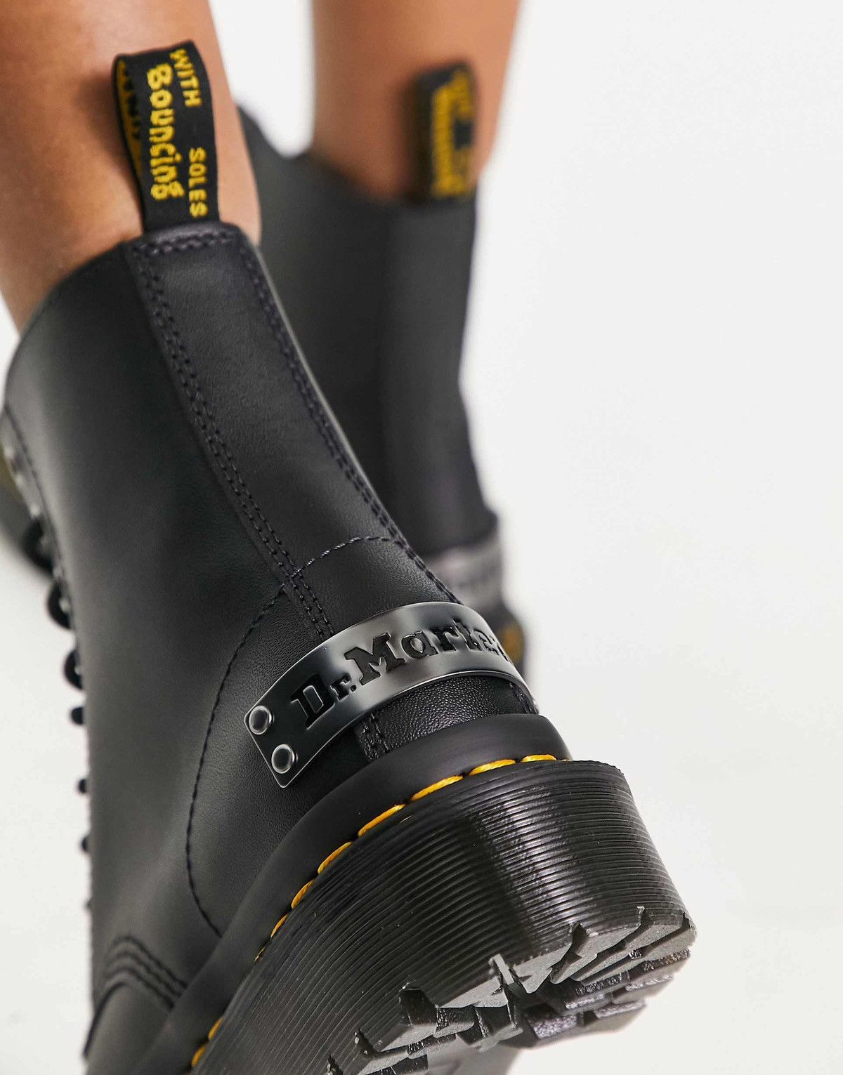 Dr. Martens RARE! Dr Martens 1460 Bex Double Stitch 8 Eye Boots, Black Size US 6 / IT 36 - 7 Thumbnail