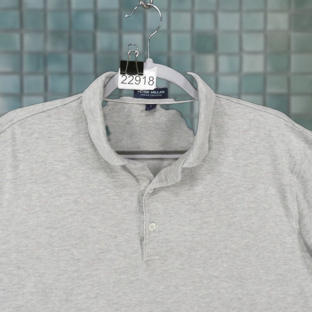 Peter Millar Peter Millar Crown Crafted Polo Mens Large Gray Striped Golf Shirt Size US L / EU 52-54 / 3 - 1 Thumbnail