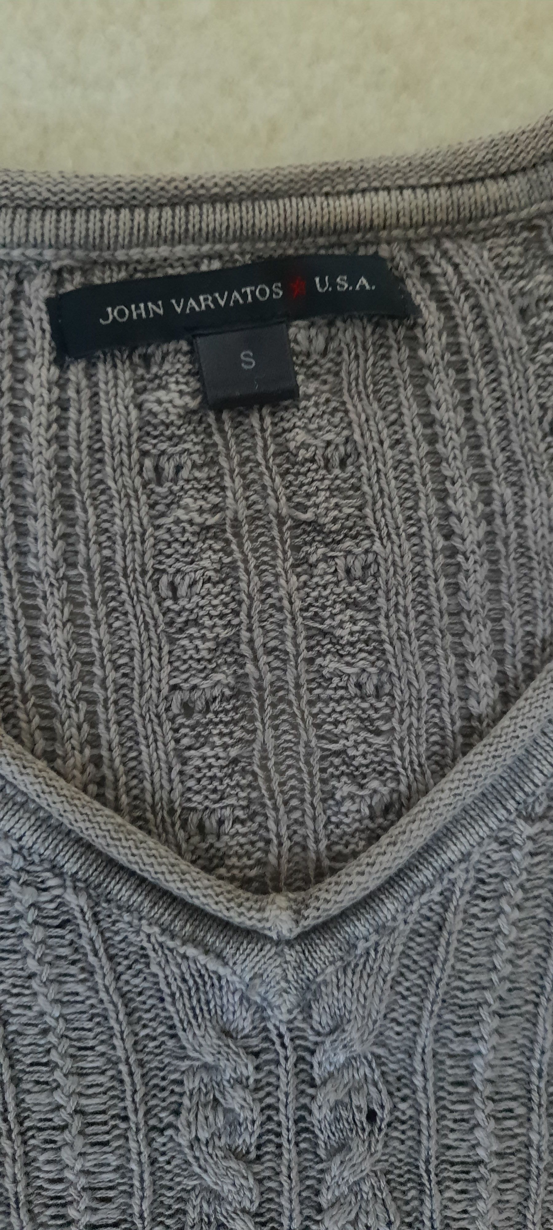 John Varvatos JOHN VARVATOS * U.S.A. Men's Sweater Gray Cotton Linen S Size US S / EU 44-46 / 1 - 5 Thumbnail