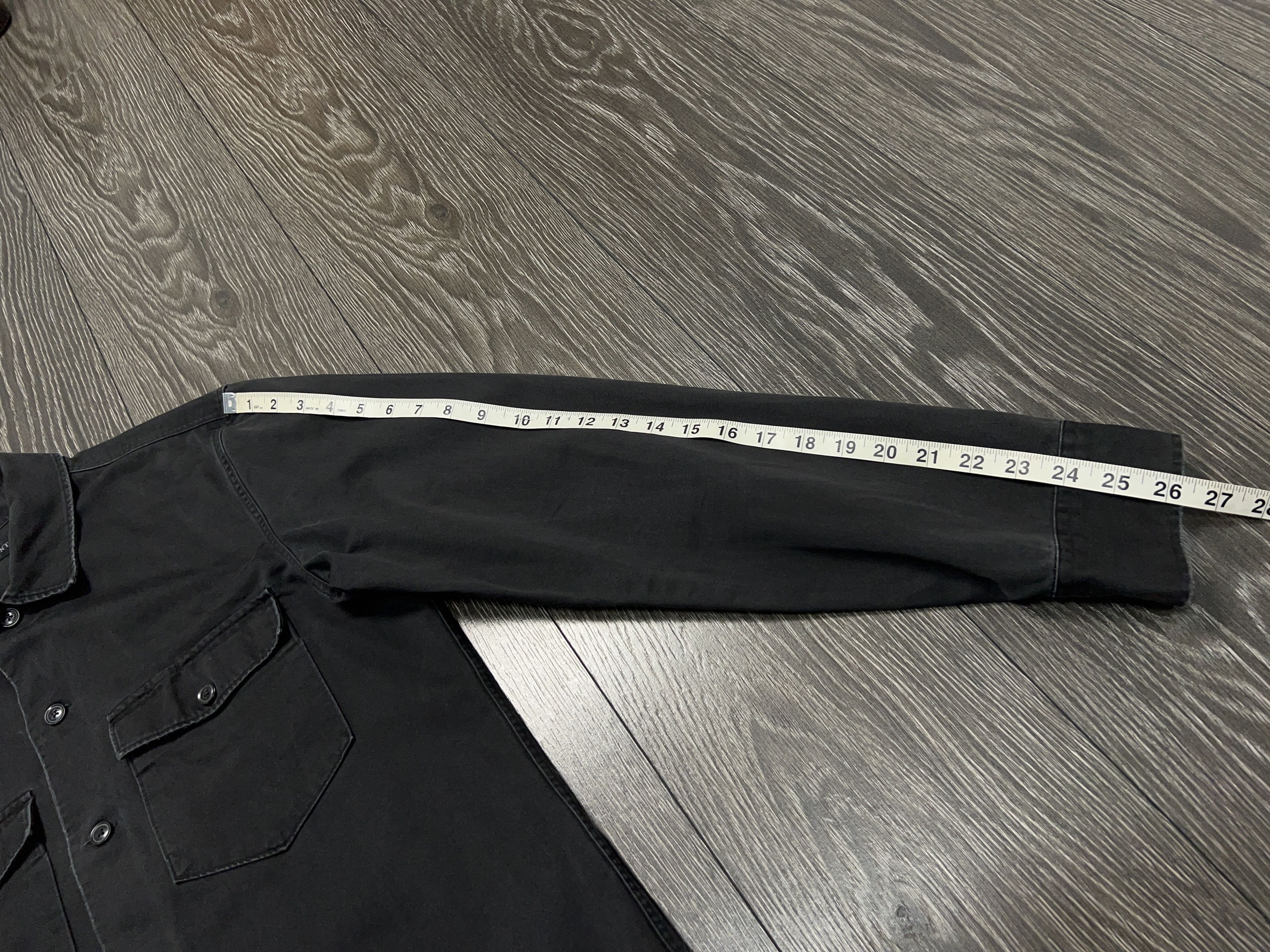 Allsaints Firebase Cotton Dark Gray Distressed Long Sleeve Shirt Size US L / EU 52-54 / 3 - 9 Thumbnail