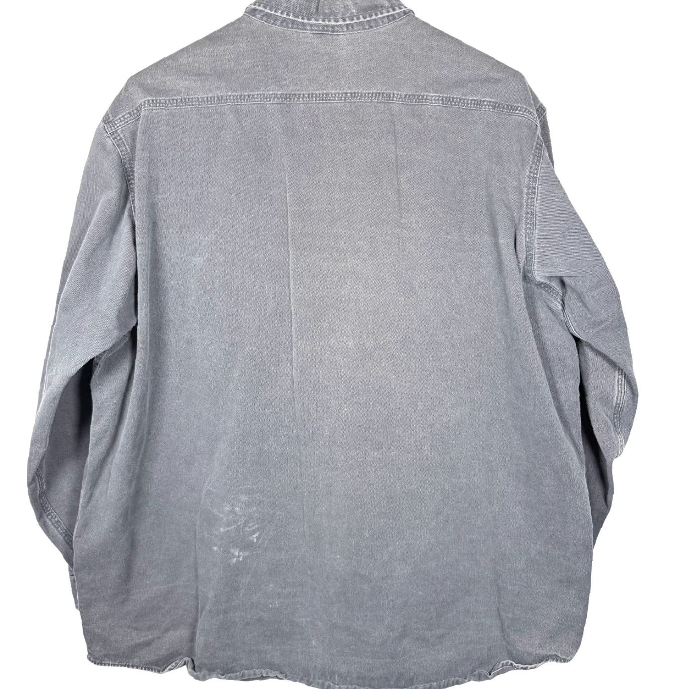 Carhartt Vintage Carhartt Work Shirt Gray Denim Long Sleeve Button-Down Mens 2XL Size US XXL / EU 58 / 5 - 2 Thumbnail