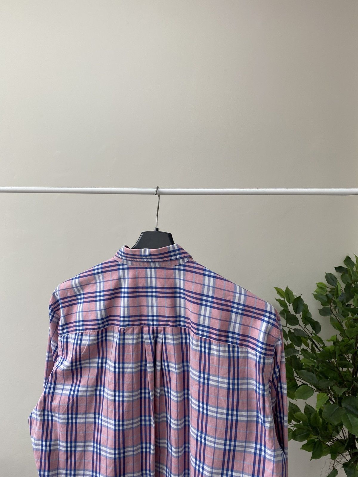 Burberry × Vintage Vintage Burberry Nova Check Pink Button Up Shirt Size US L / EU 52-54 / 3 - 13 Thumbnail