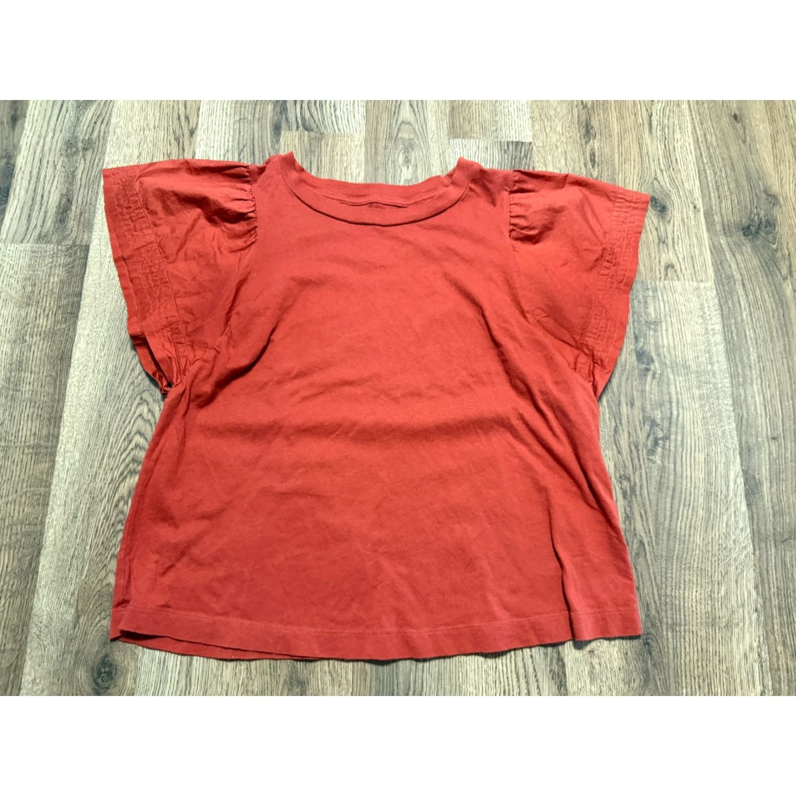 Old Navy Old Navy Blouse Women's Medium Orange Short Sleeve Shirt Flared Casual Modern Basic Size M / US 6-8 / IT 42-44 - 2 Thumbnail
