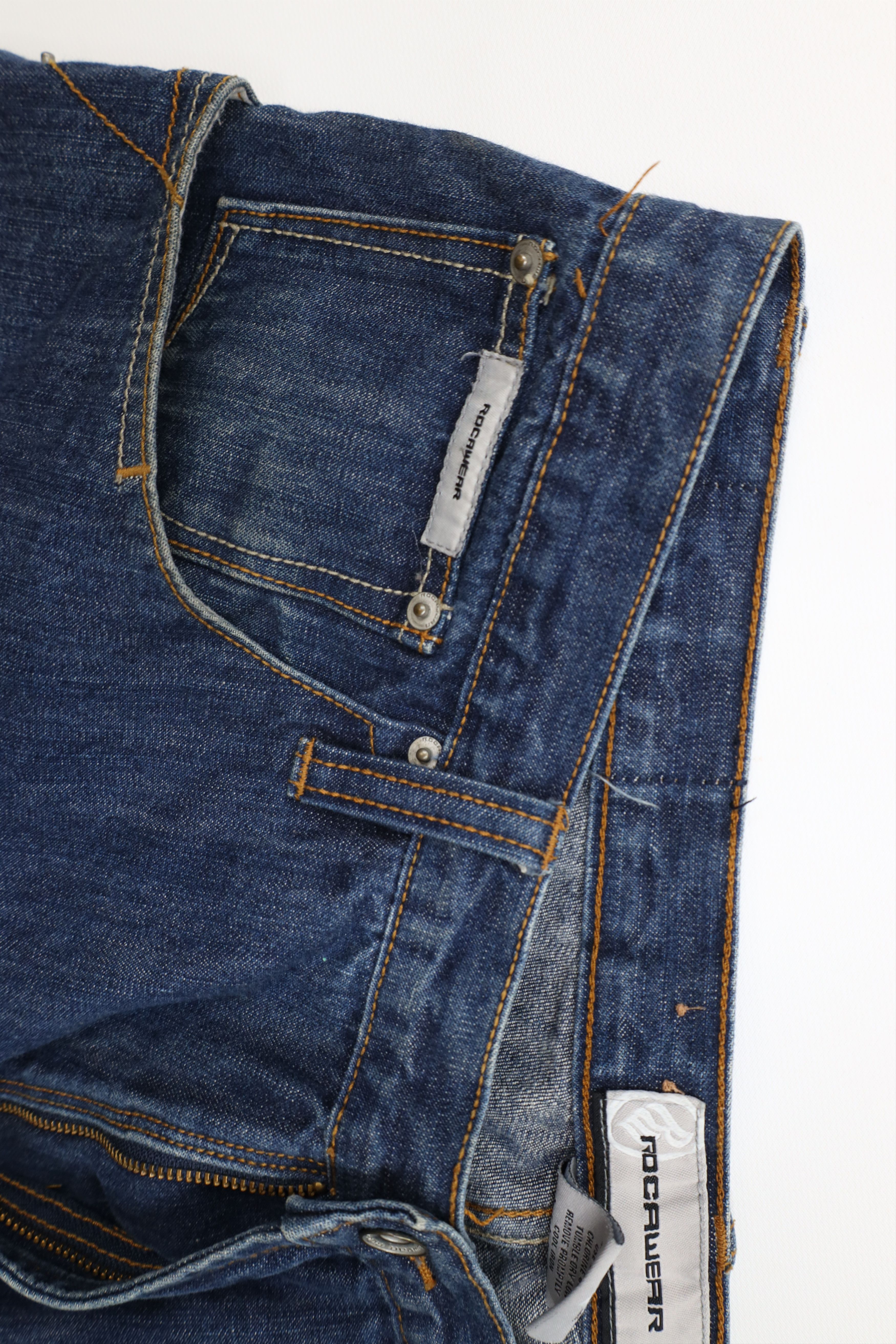 Rocawear Vintage 90s Y2K Rocawear Baggy Wide Leg Denim Jeans Blue Size US 38 / EU 54 - 8 Thumbnail