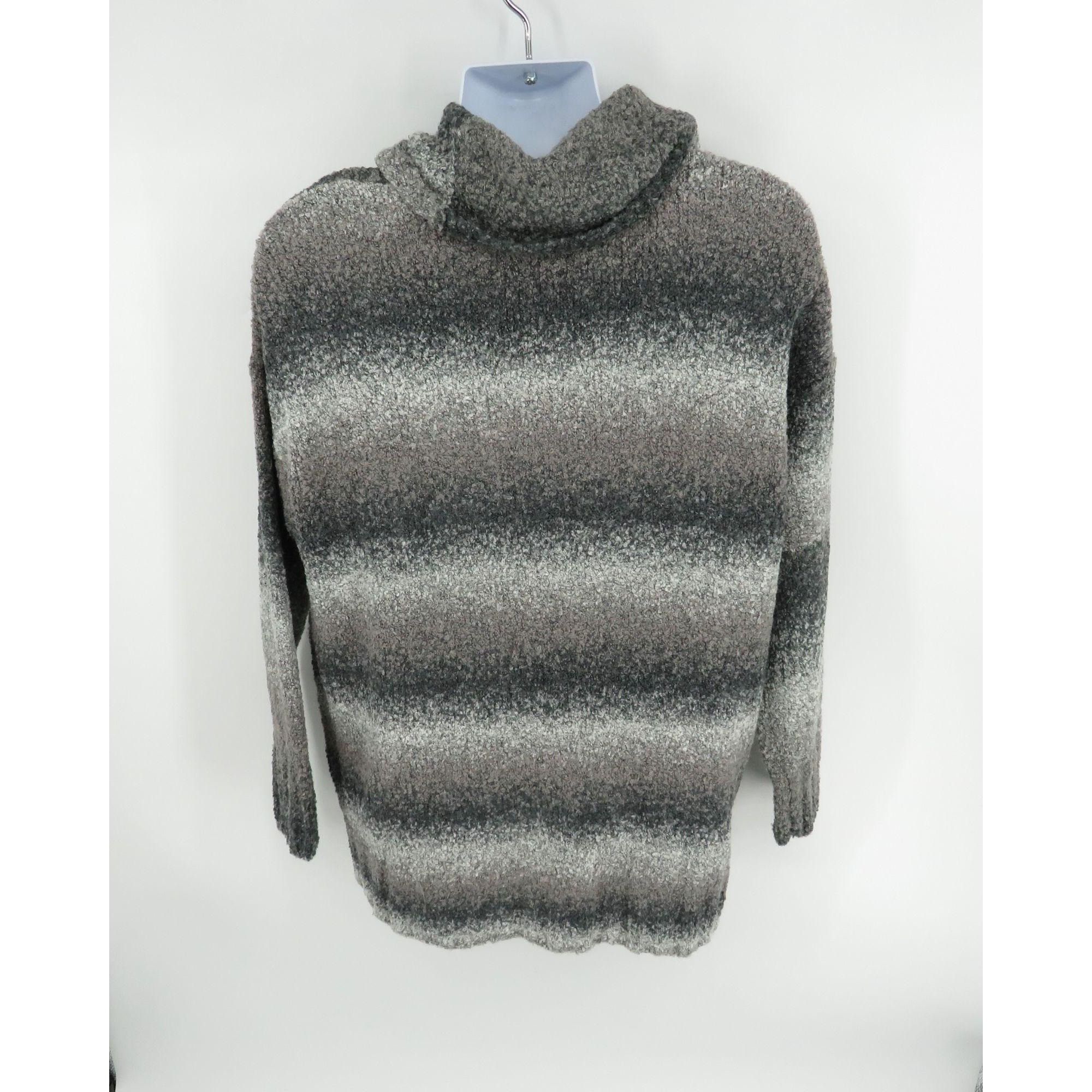 Other Style & Co Gray Striped Cowl Neck Sweater XL NWOT Size XL / US 12-14 / IT 48-50 - 4 Thumbnail