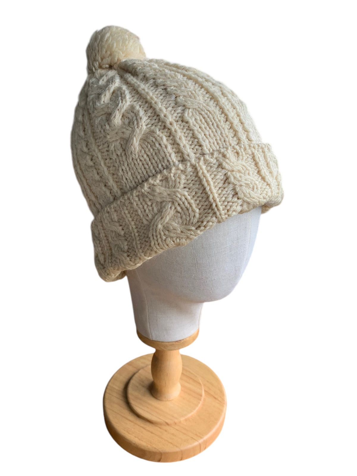 Japanese Brand HIGHLANDS MADE IN ENGLAND KNIT CROCHET BRITISH WOOL BEANIE Size ONE SIZE - 1 Thumbnail