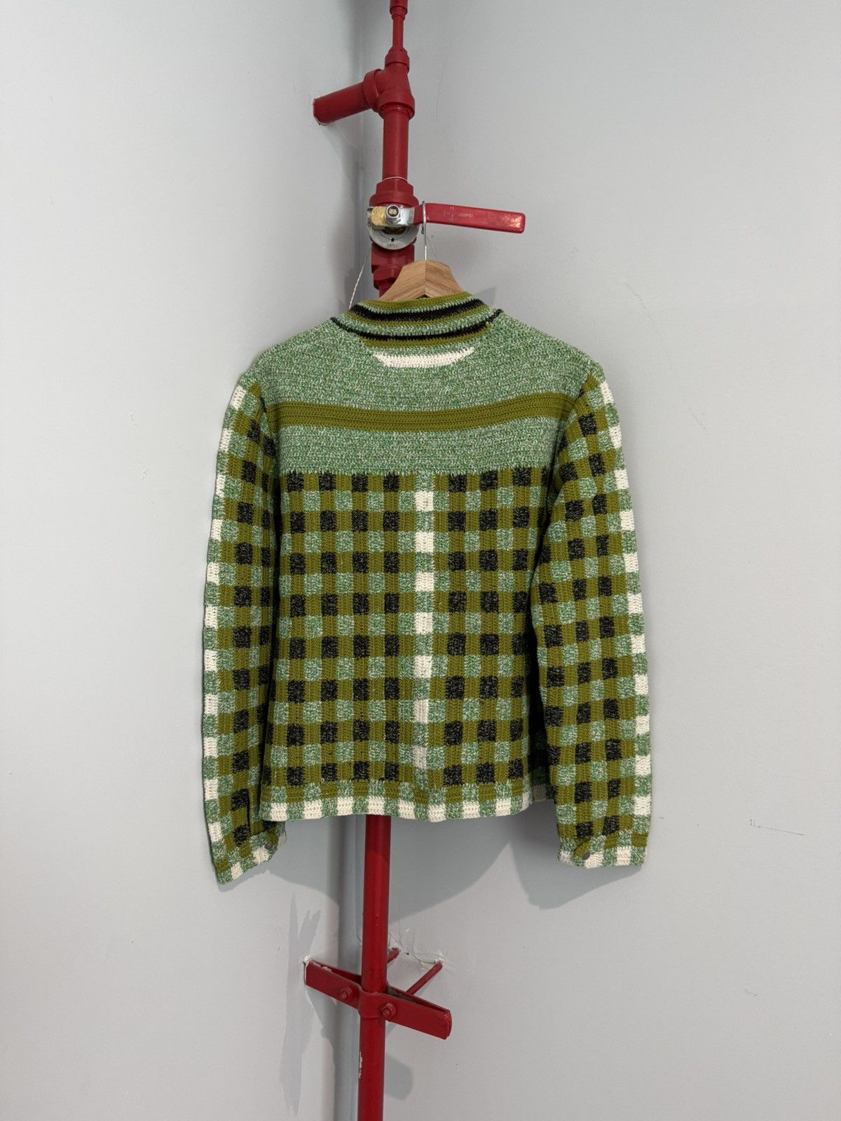 Judy Turner SAMPLE Hand Crochet Checkerboard Jacket Size US M / EU 48-50 / 2 - 3 Thumbnail