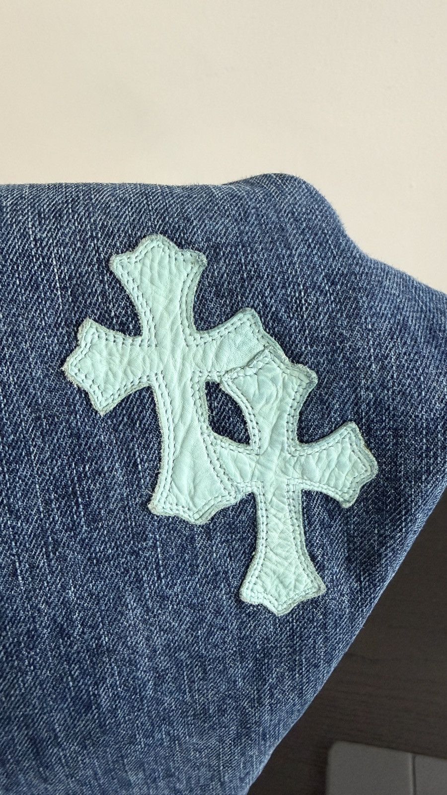 Chrome Hearts CHROME HEARTS COTTON CANDY CROSS PATCH DENIM JEANS 1/1 Size US 40 / EU 56 - 13 Thumbnail