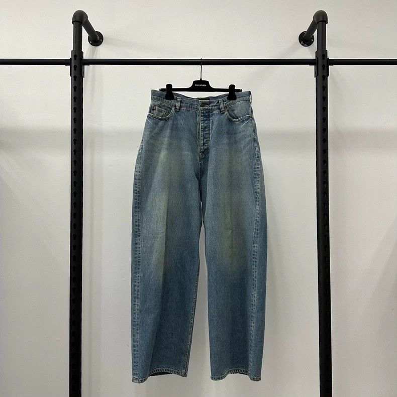 Balenciaga Balenciaga size s FW22 Storm Show Baggy Washed Worn Wide Le Size US 28 / EU 44 - 1 Thumbnail