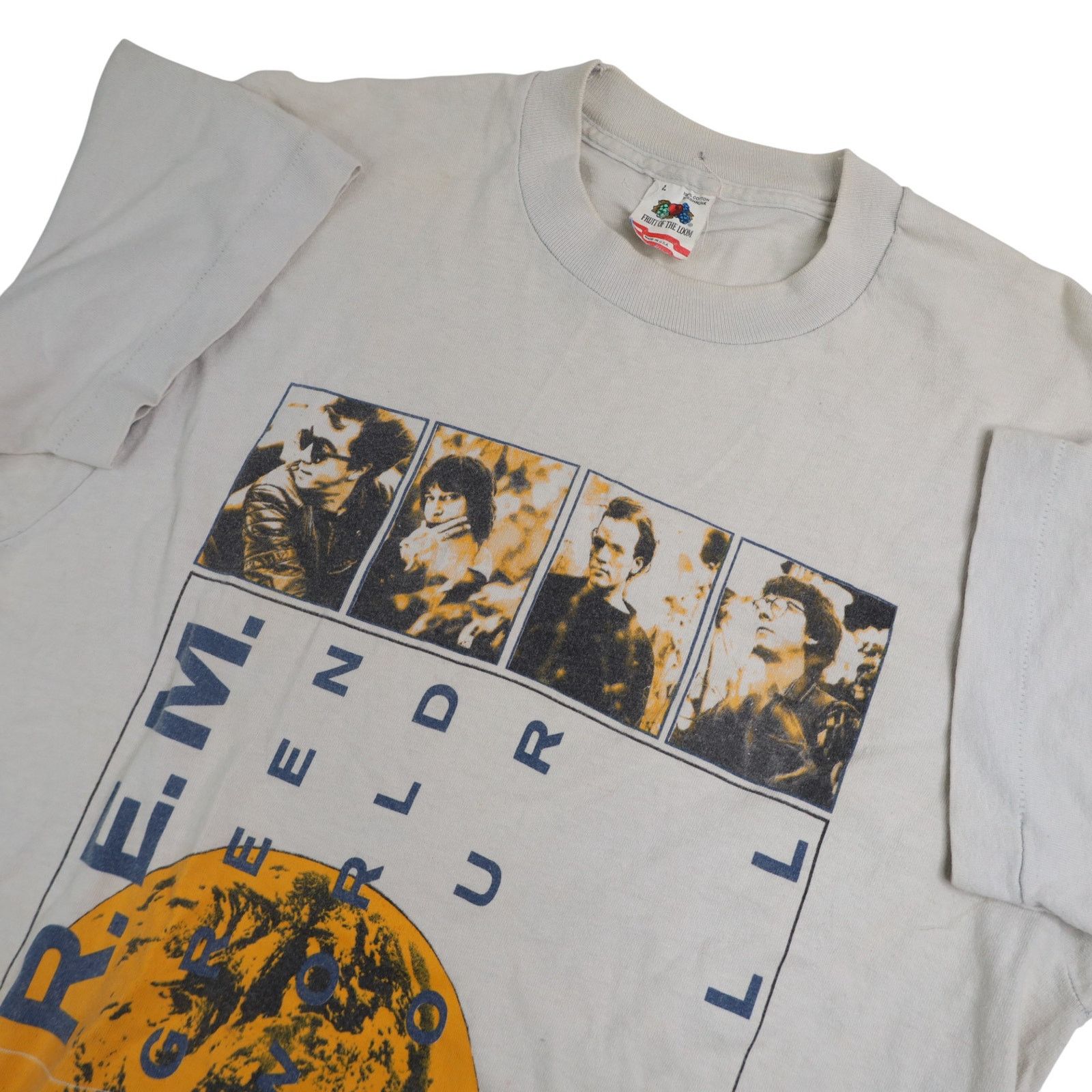 Band Tees × Vintage Vintage 80s R.E.M Green World Tour Graphic Band Tee Size US XL / EU 56 / 4 - 8 Thumbnail