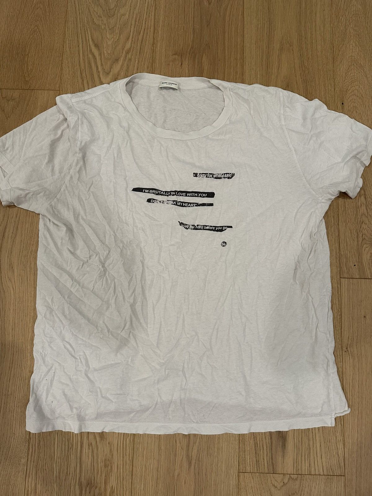 Saint Laurent Heart T Shirt | Grailed