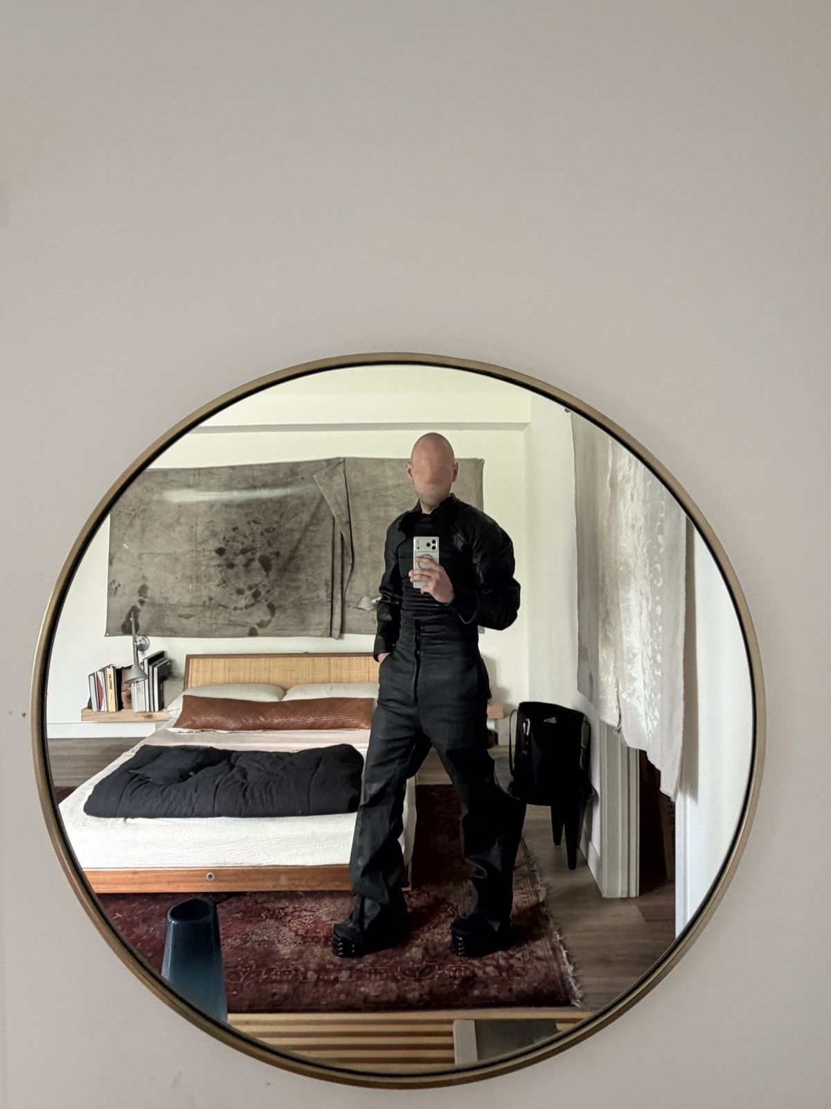 Rick Owens Black Edfu Denim Long Sleeve T-Shirt sz.50 Size US M / EU 48-50 / 2 - 8 Thumbnail