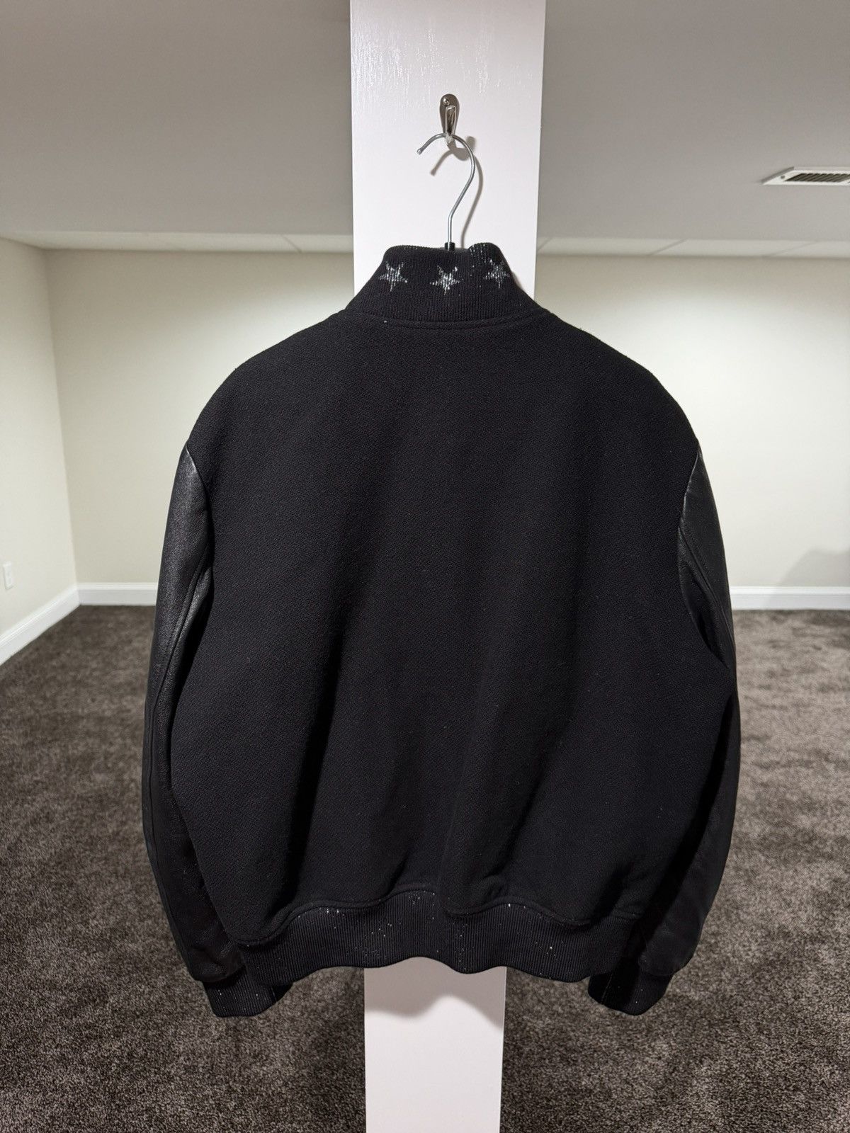 Saint Laurent Paris Saint Laurent x Hedi FW16 Stars Black Varsity Teddy Jacket Size US XL / EU 56 / 4 - 3 Thumbnail