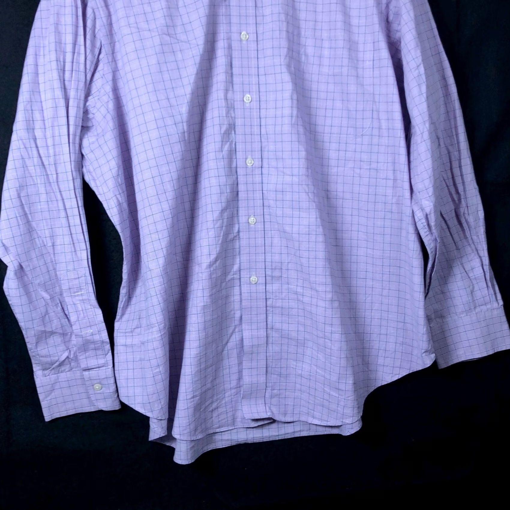 Ralph Lauren Ralph Lauren Mens Shirt Plaid Button-Down Non Iron 17.5 34/35 Purple Blue Button-Up, Regular, Casual, Workwear, Preppy, 100% Cotton Size US XXL / EU 58 / 5 - 3 Thumbnail
