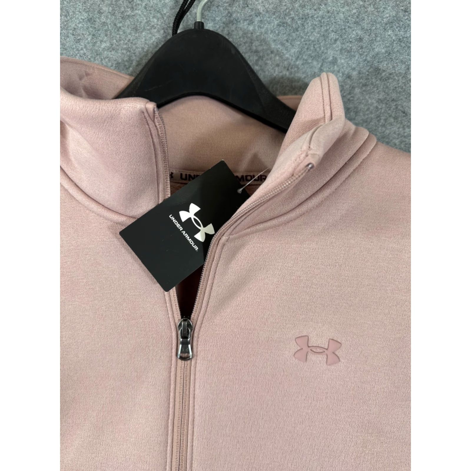 Under Armour Under Armour Fleece Jacket Womens M Pink Half-Zip Pullover Loose Mock Neck NWT Size M / US 6-8 / IT 42-44 - 5 Thumbnail