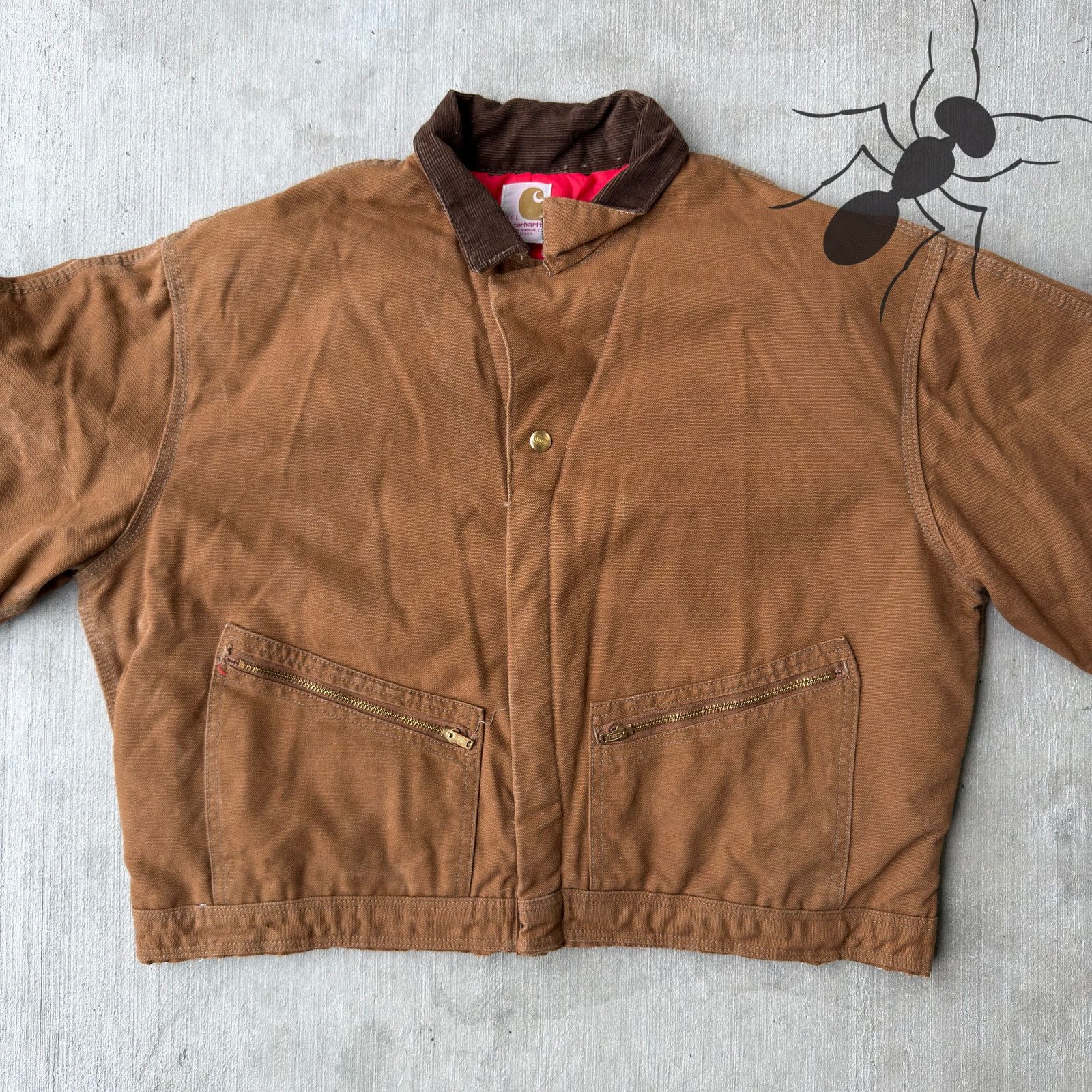 Carhartt × Vintage Carhartt brown cropped Detroit style work wear jacket Size US L / EU 52-54 / 3 - 3 Thumbnail