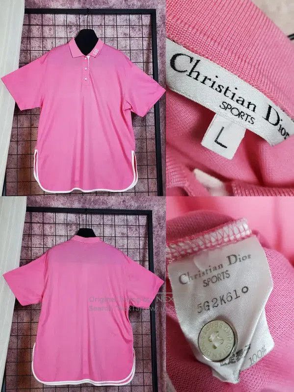 Dior Dior Summer Pink Cotton Embroidered T. Size L / US 10 / IT 46 - 2 Thumbnail
