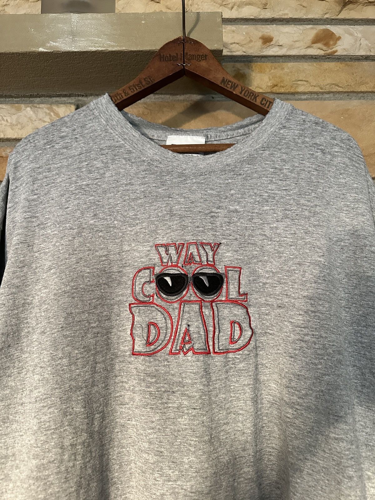 Japanese Brand Vintage Y2K Way Cool Dad Embroidered Graphic Tee Size US XXL / EU 58 / 5 - 2 Thumbnail