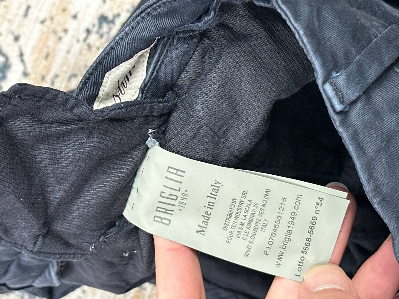Vintage Briglia 1949 Luxury Navy Slim Chino Italian Pants Size US 38 / EU 54 - 8 Thumbnail