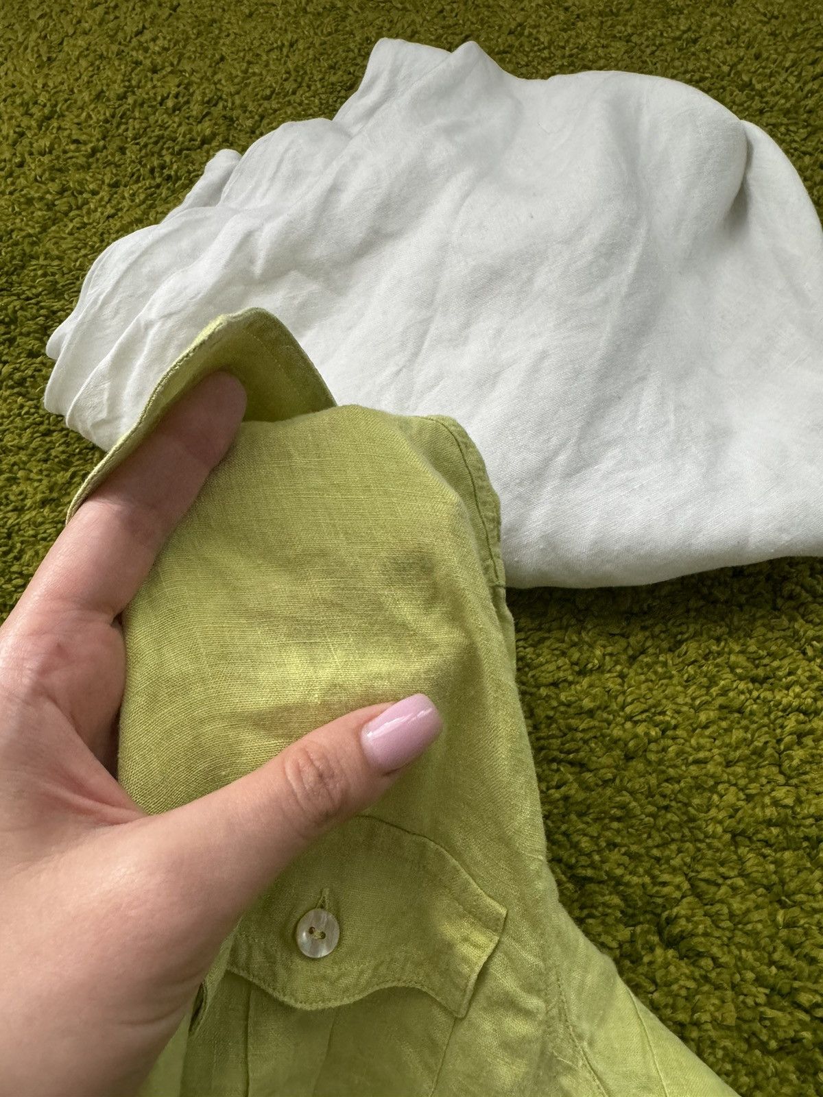 Designer × Max Mara × Weekend Max Mara Max Mara 100% linen blouse shirt Size S / US 4 / IT 40 - 3 Thumbnail