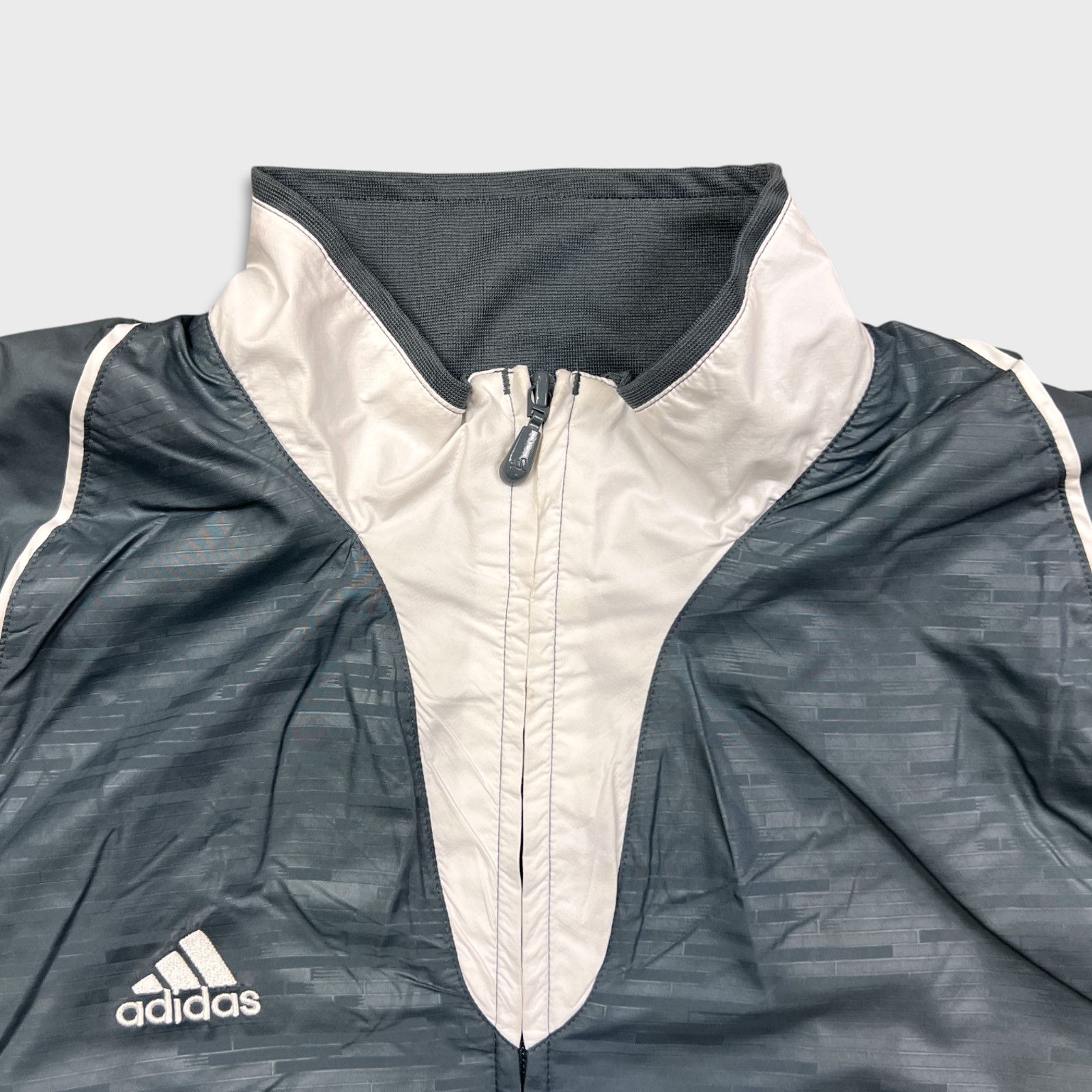 Adidas × Vintage Adidas Jacket Essentials Stripe Full Zip Windbreaker Bomber Size US M / EU 48-50 / 2 - 2 Thumbnail