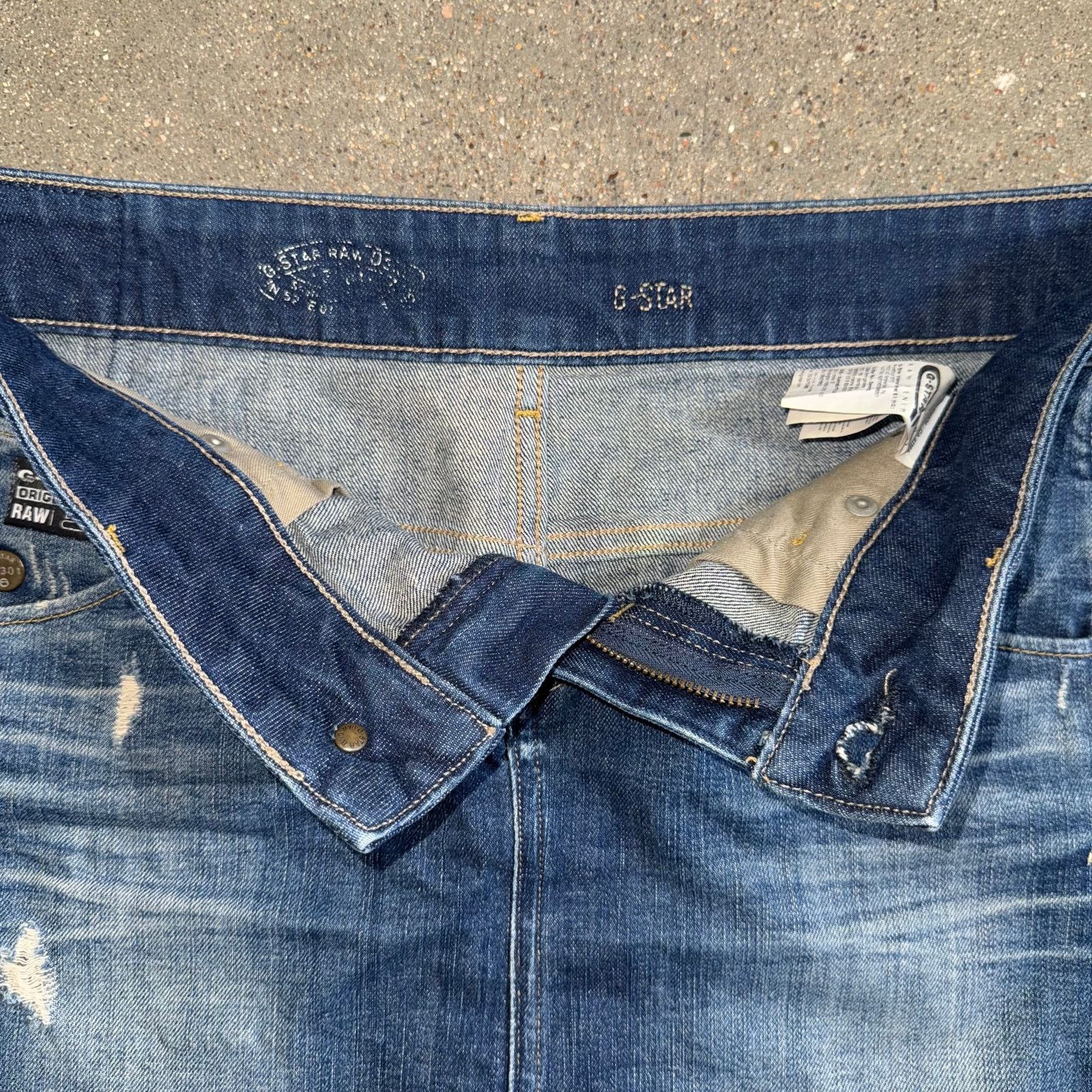 G-Star G-Star RAW Arc Mini Skirt Women’s 29 Distressed Denim Y2K Size 29" - 8 Thumbnail