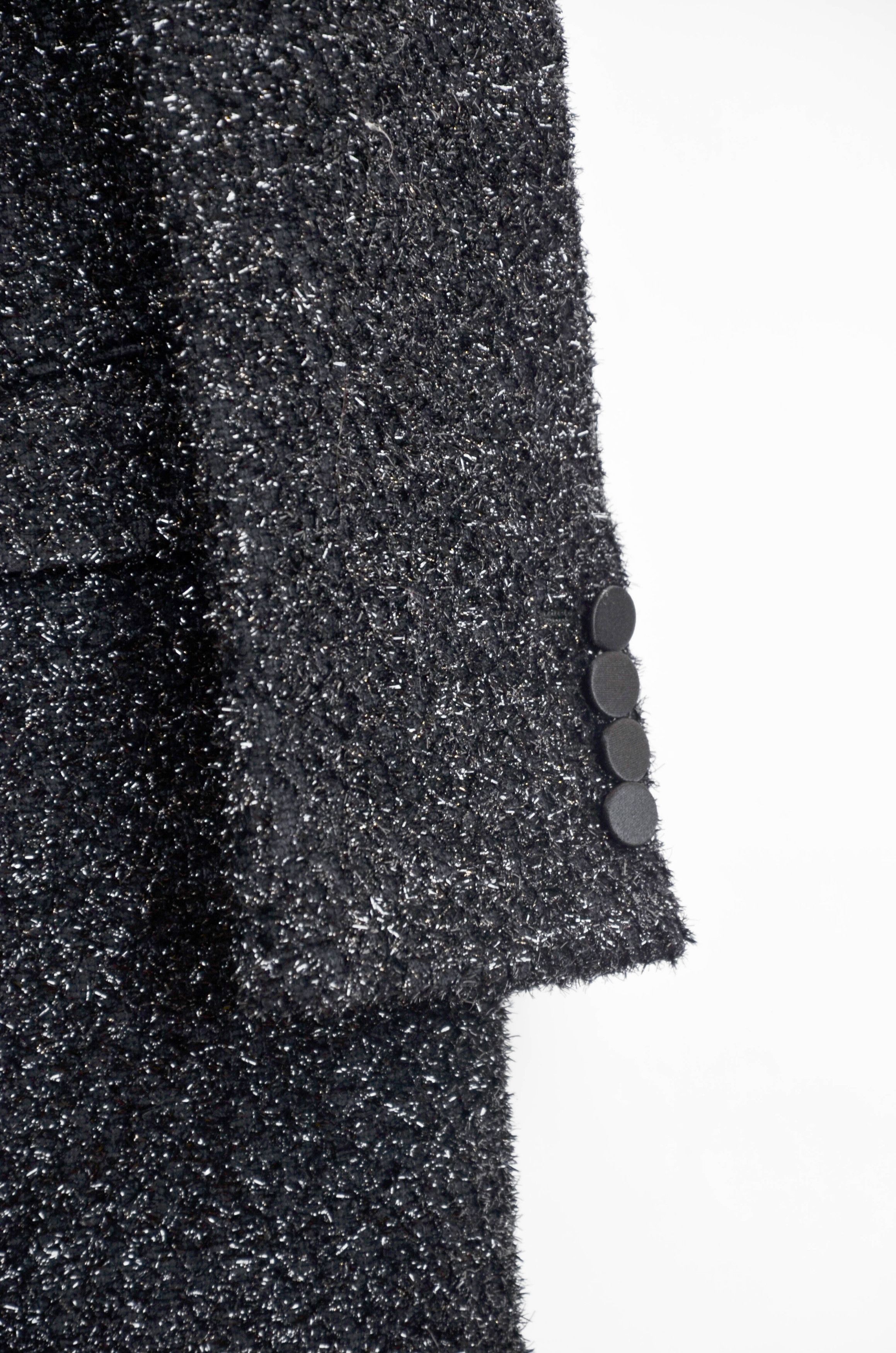Saint Laurent Paris Saint Laurent Paris Black Sparkle Tuxedo Blazer – Size 46 Size 46R - 7 Thumbnail