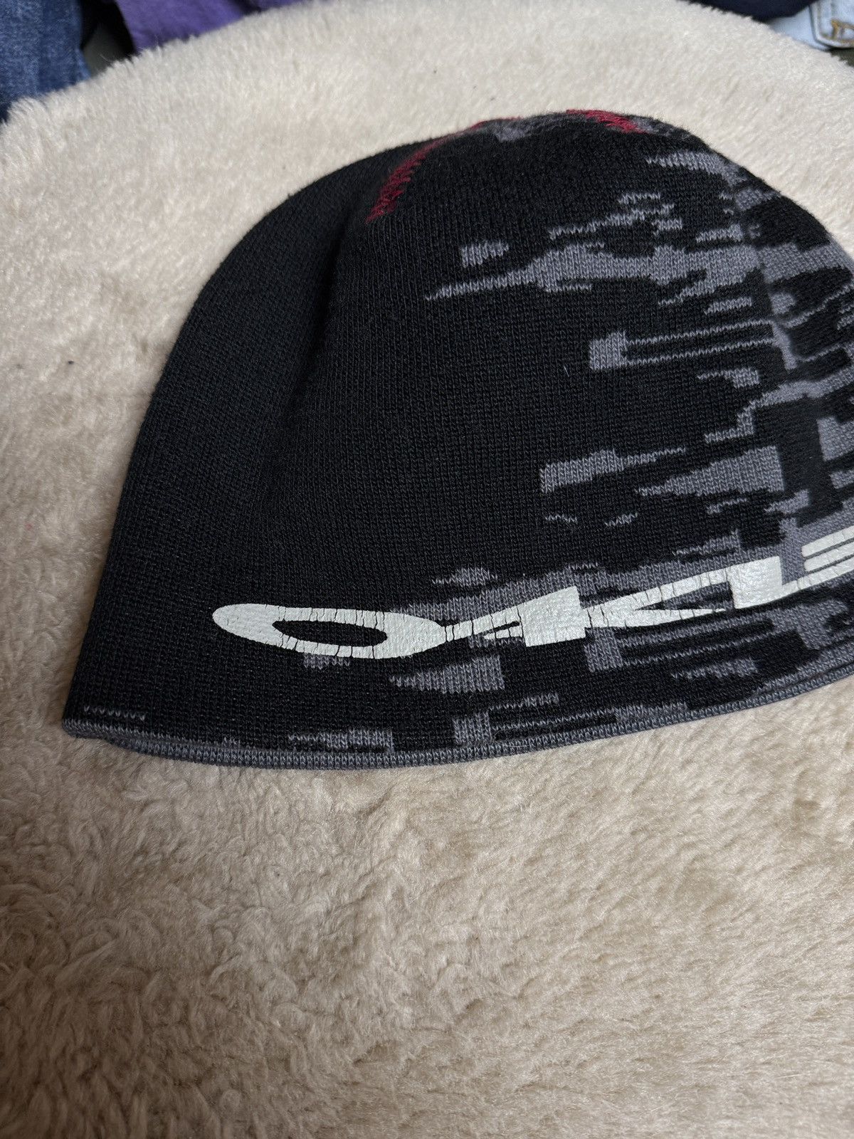 Oakley 00s OAKLEY VINTAGE BEANIE HAT OVERPRINT CAMO Y2K SOFTWARE Size ONE SIZE - 5 Thumbnail