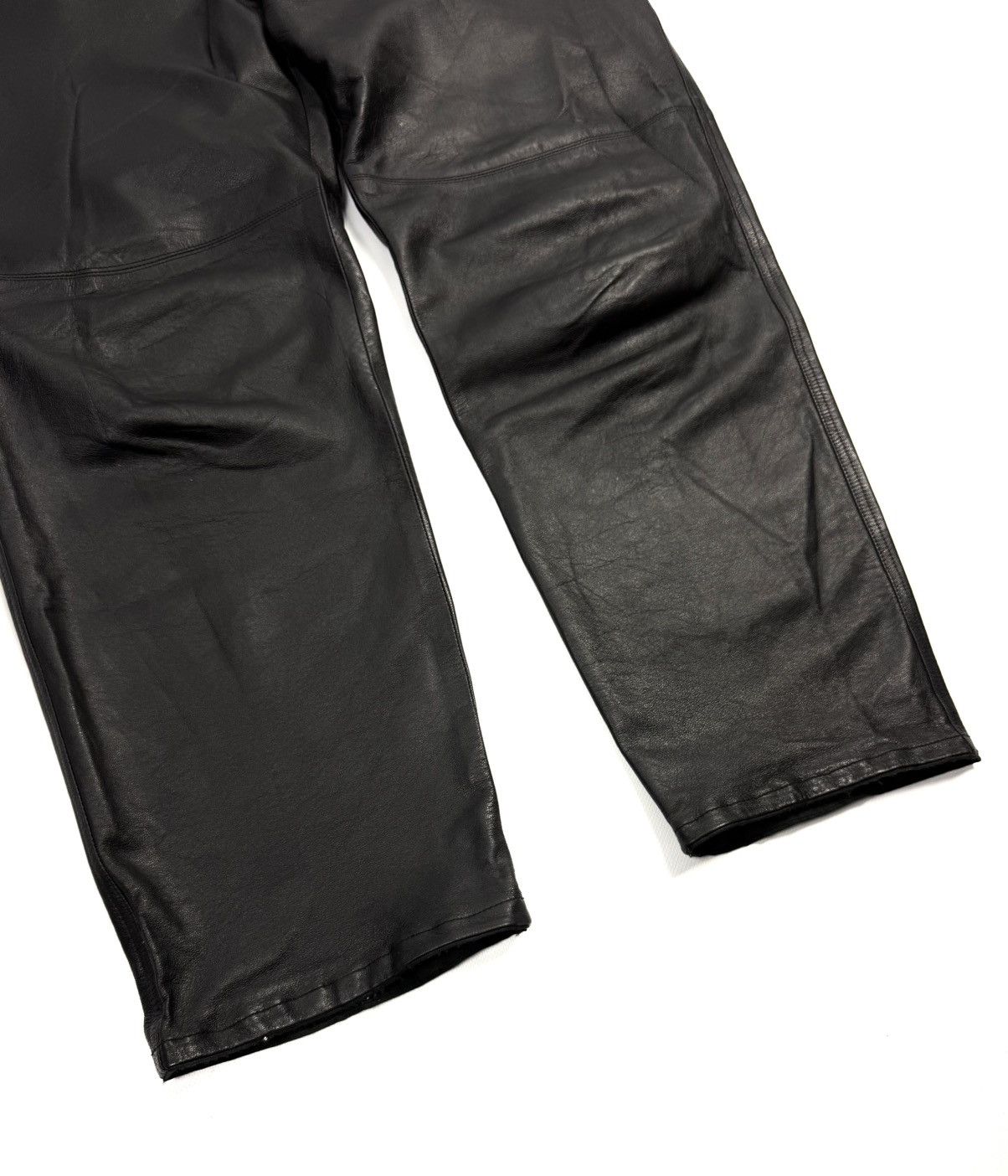 Leather Vintage Leonardo Vera Pelle Italy Leather Pants Relaxed Fit Size US 34 / EU 50 - 13 Thumbnail